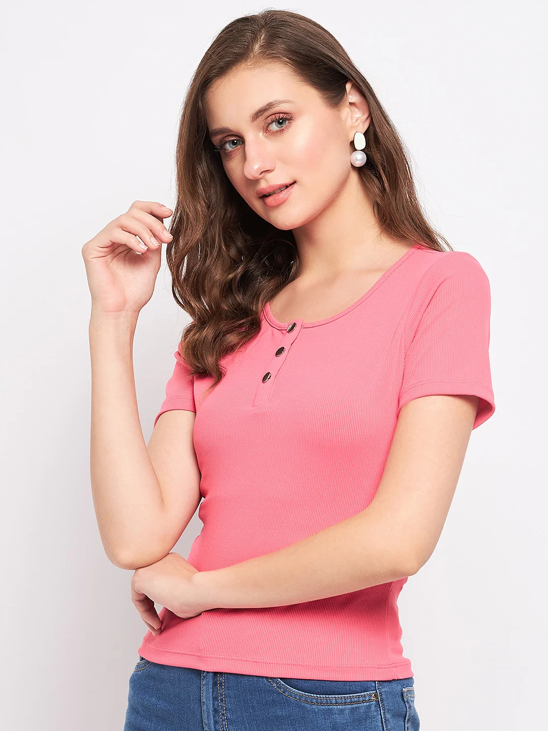 Madame Carrot Pink Cotton Top - Image 5