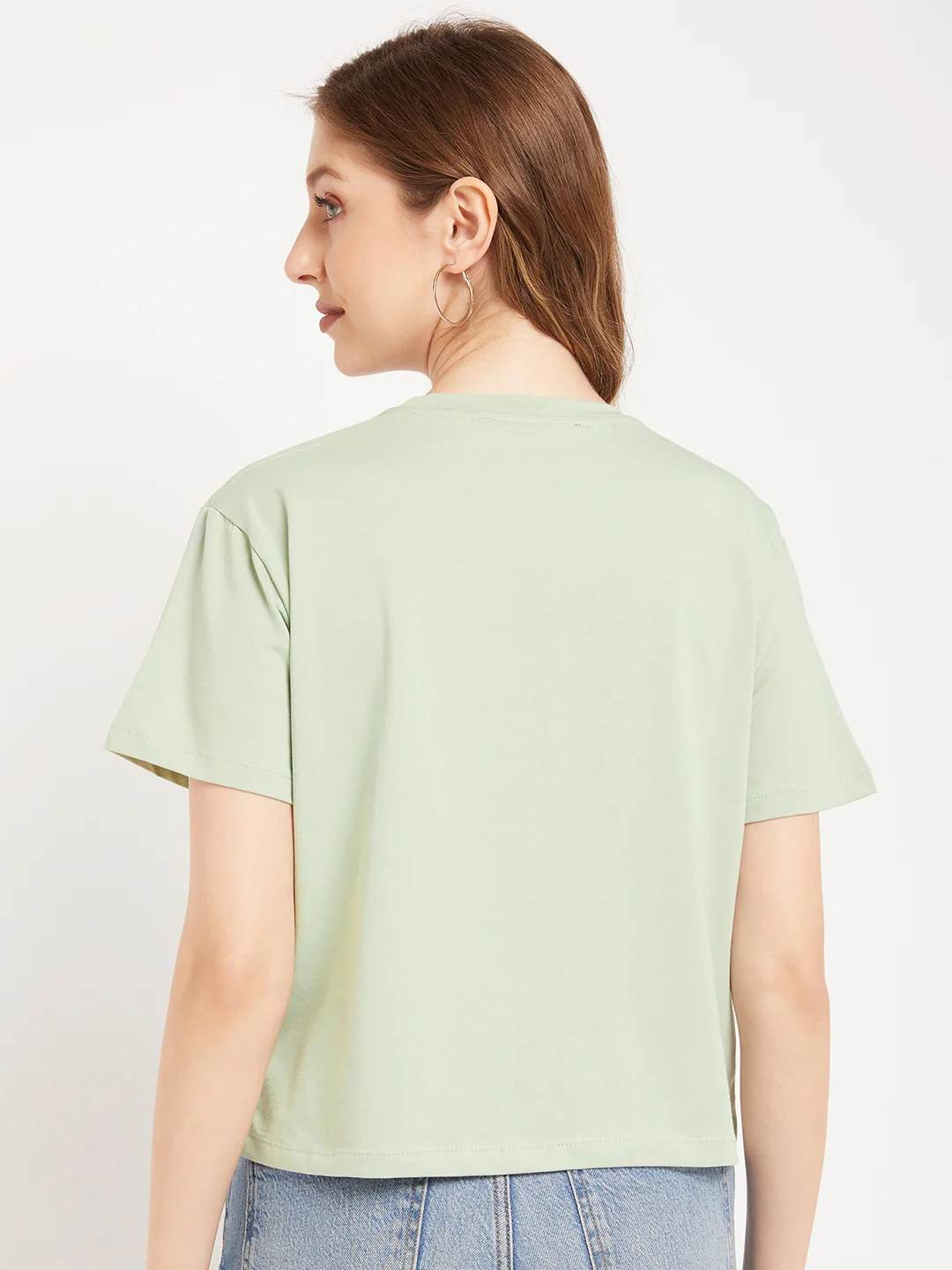 Madame Sea Green Typography T-Shirt - Image 6