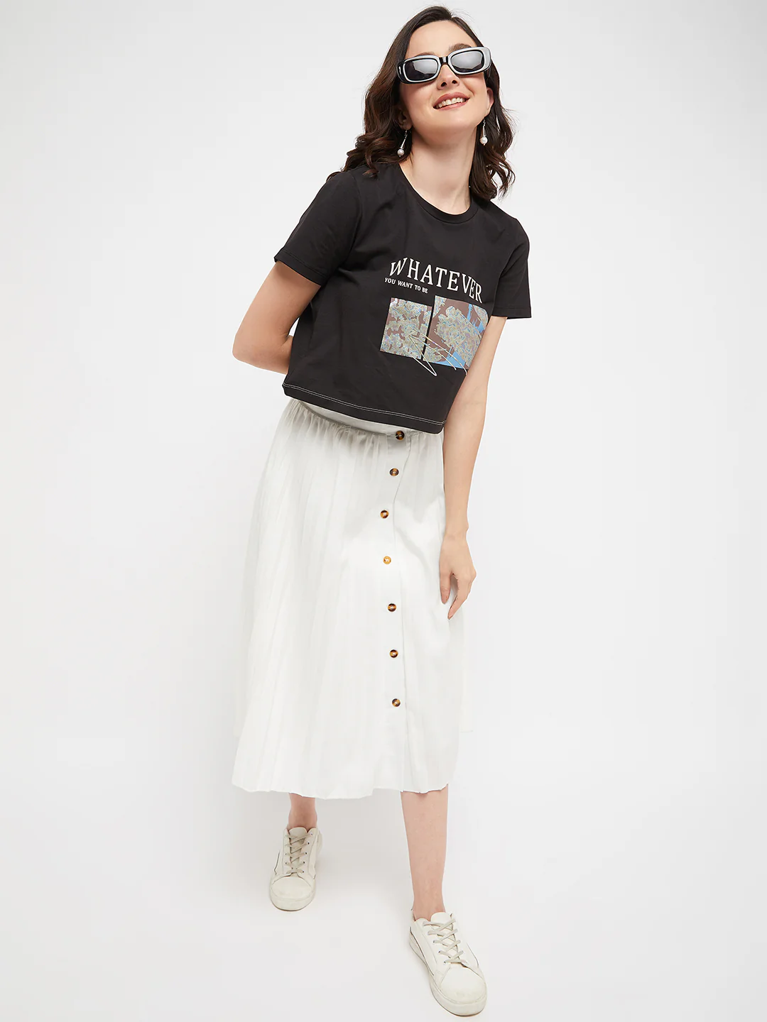 Madame Black Typography Cotton T-Shirt - Image 2