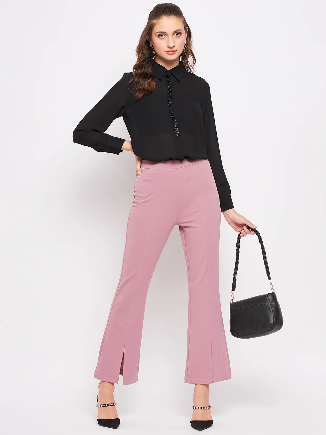 Madame Black Embellished Shirt - Image 2