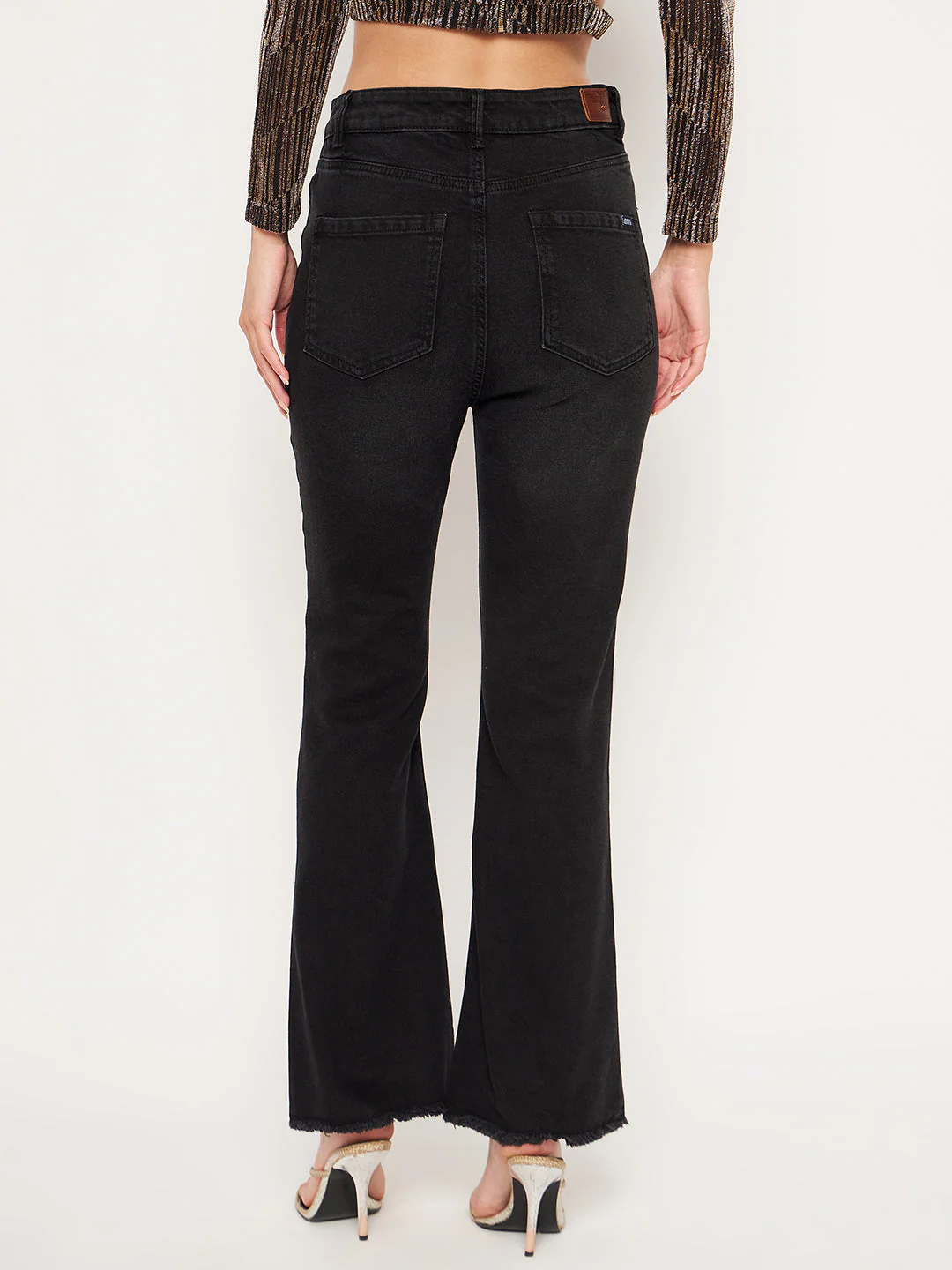 Madame Black Cotton Denim Jeans - Image 5