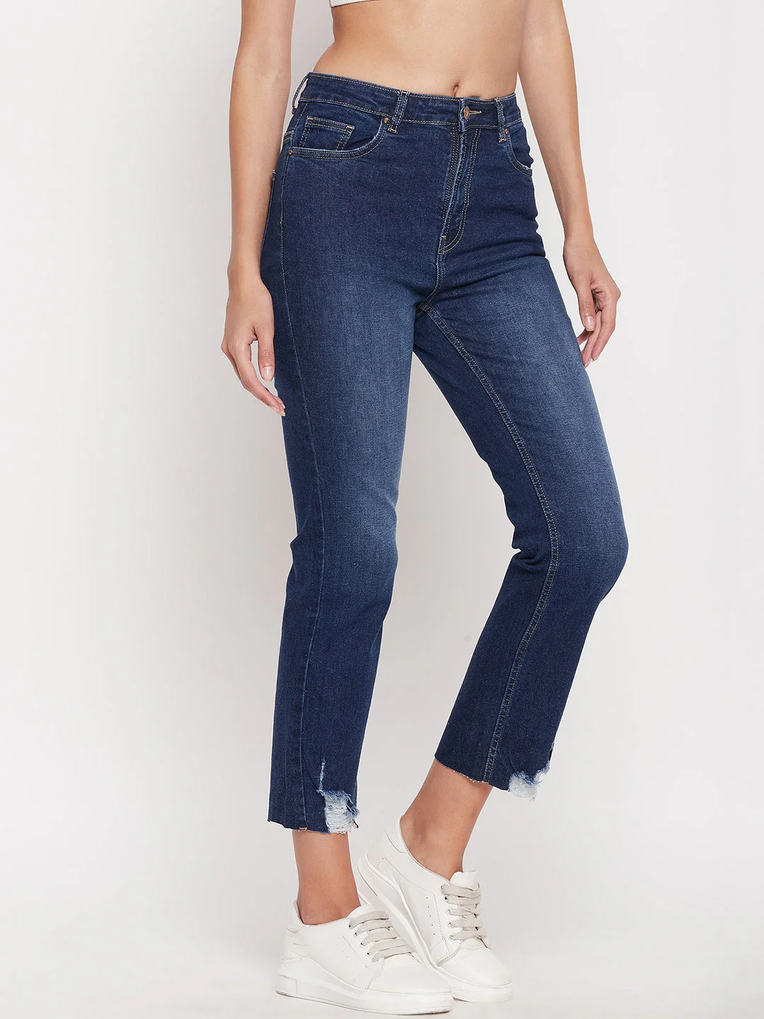 Madame Women Solid Blue Jeans - Image 5