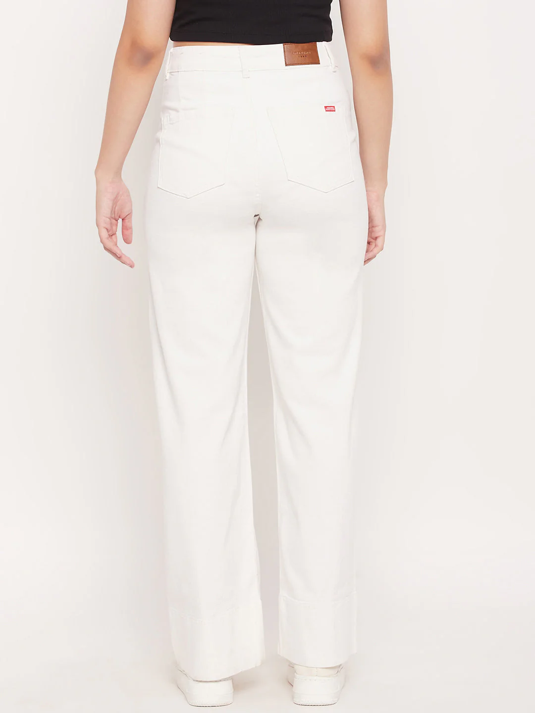 Madame White High Rise Wide Leg Jeans - Image 5