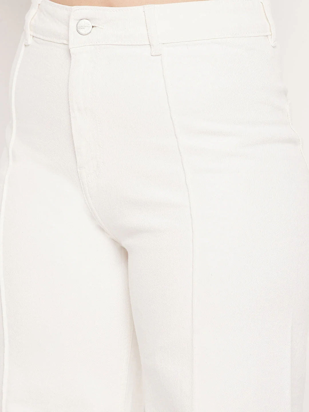 Madame White High Rise Wide Leg Jeans - Image 6