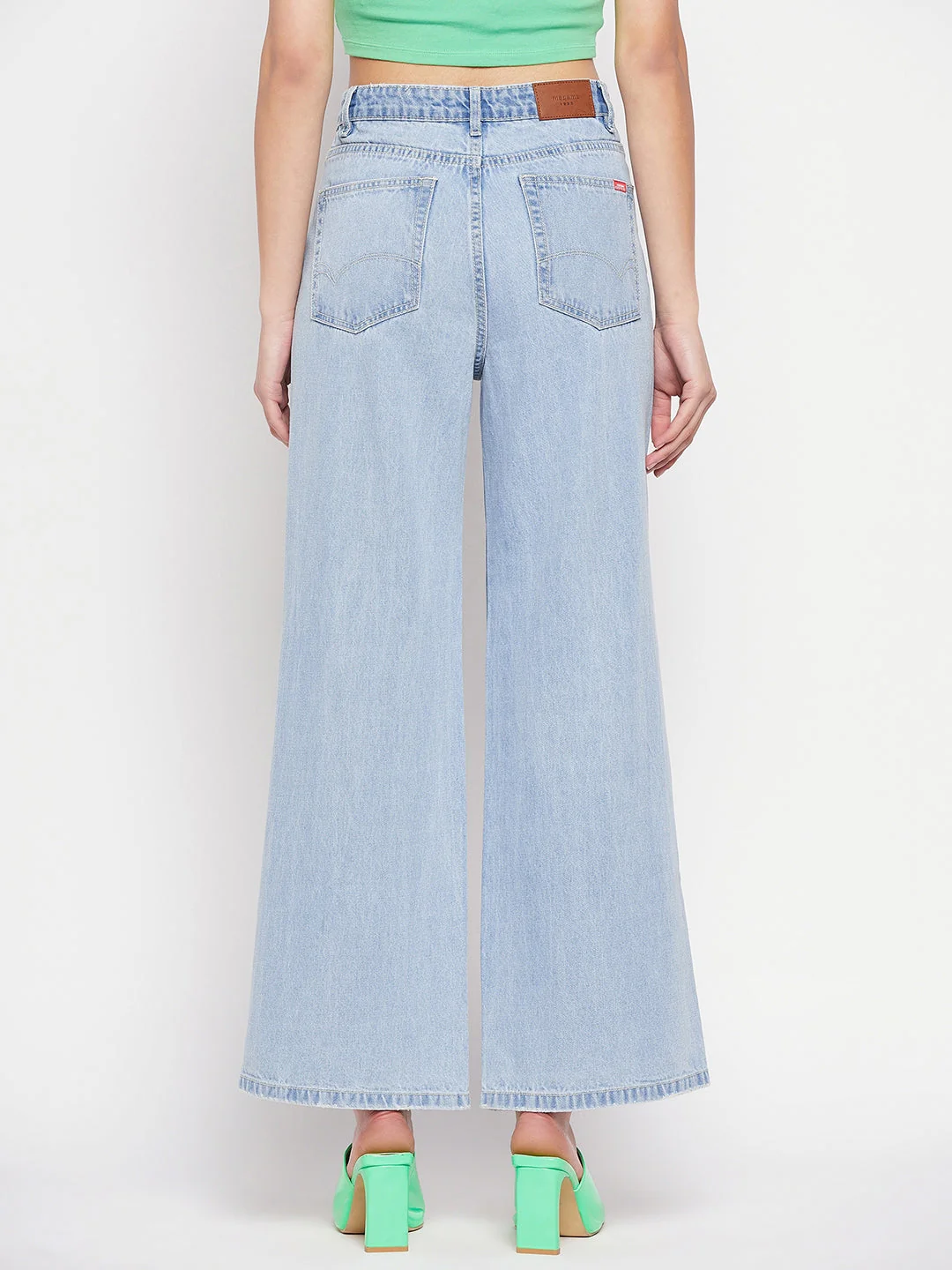Madame Women Blue Rugged Denim - Image 3