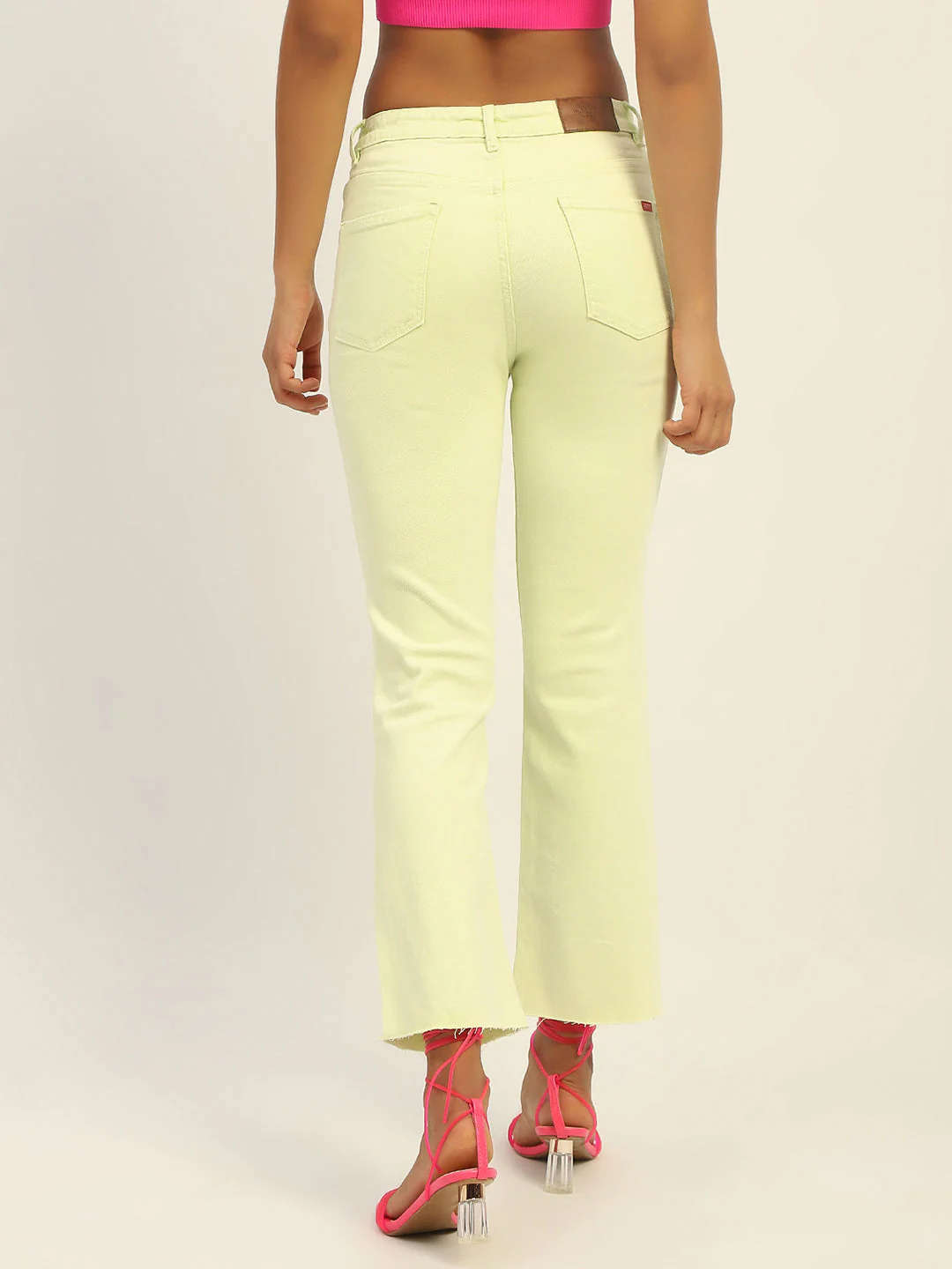 Madame Mid Rise Cotton Green Denim - Image 3