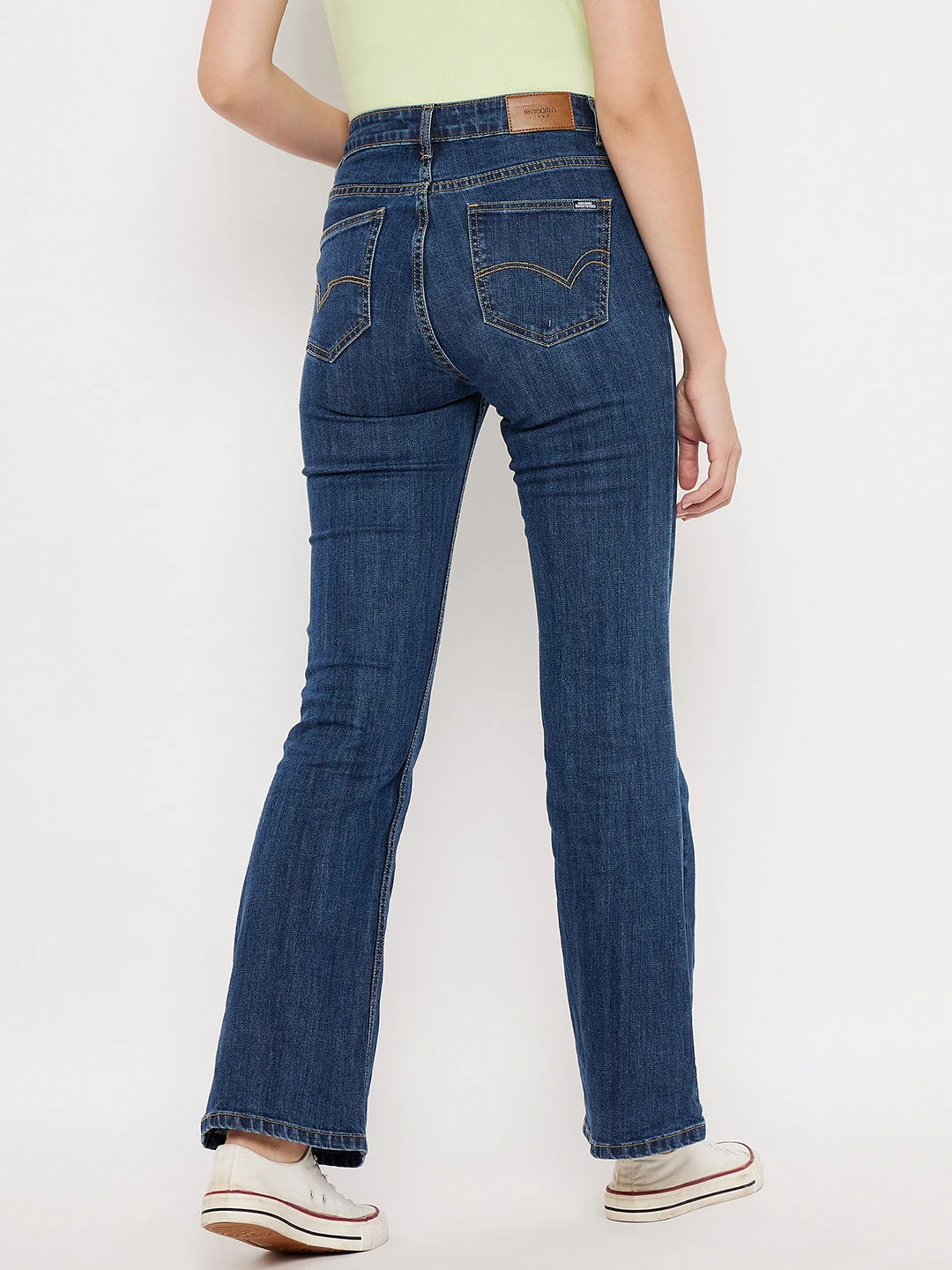 Madame Mid-Rise Flared Dark Wash Jeans - Image 5