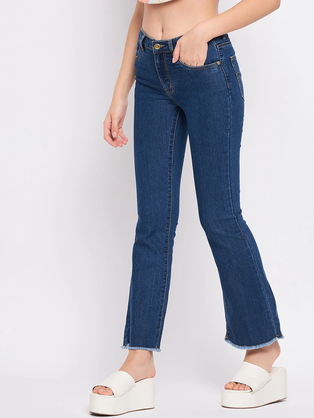Madame Blue Cotton Denim Jeans - Image 3
