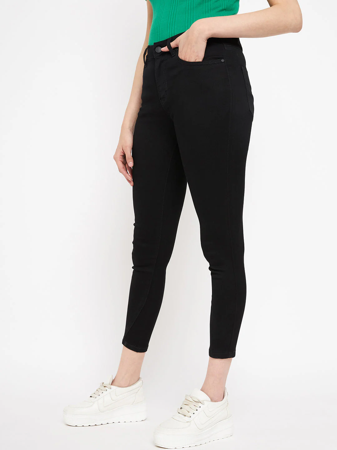 Madame Solid Black Denim - Image 5