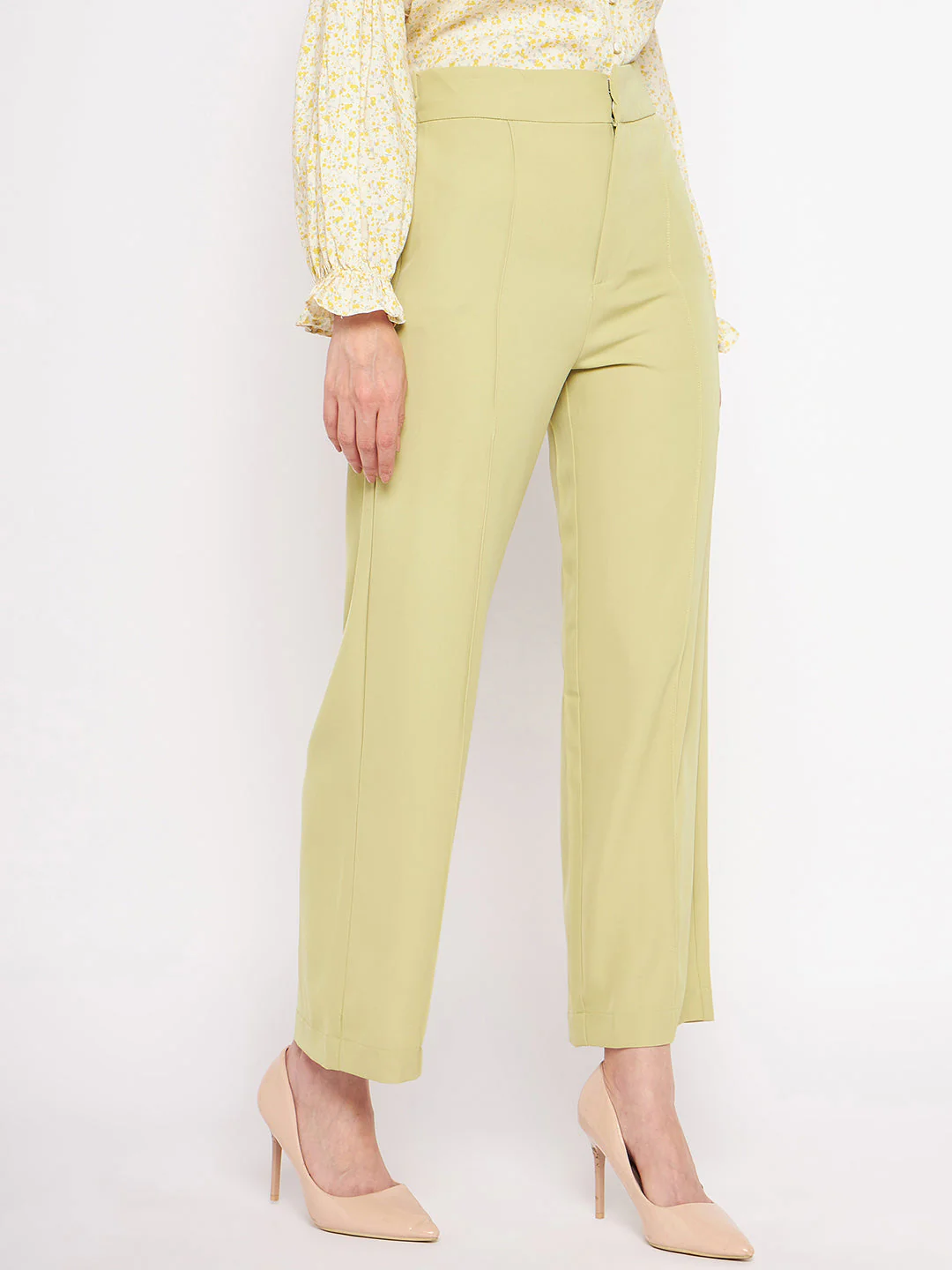 Madame Lime Green Trouser - Image 3