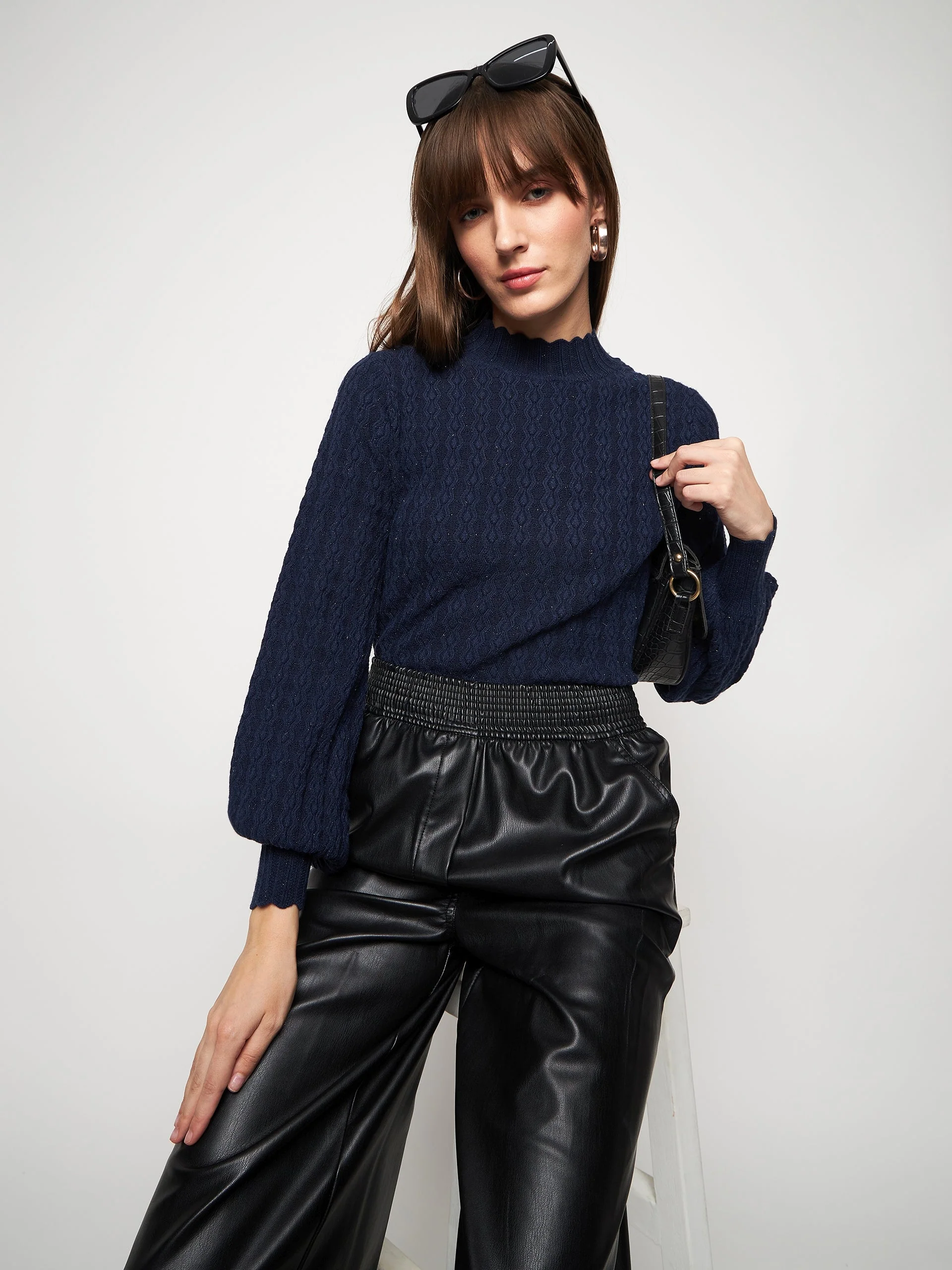 Madame Navy Pull-On Sweater - Image 4