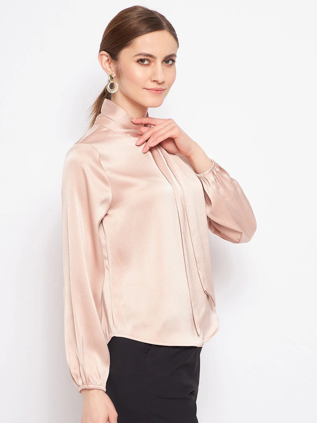 Madame Rosewood Tie-Neck Top - Image 4
