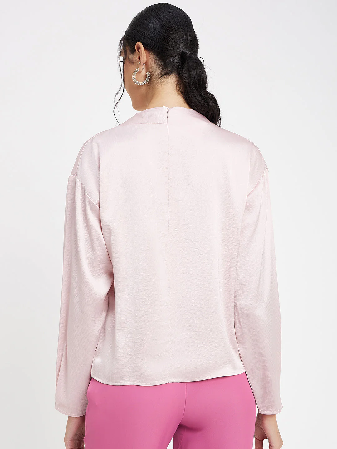 Madame Solid Pink Top - Image 3
