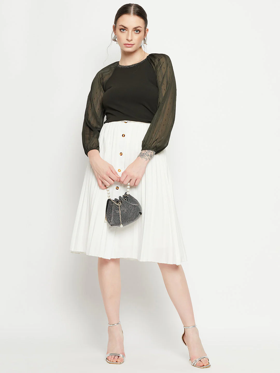 Madame Olive Sheer Sleeve Top - Image 6