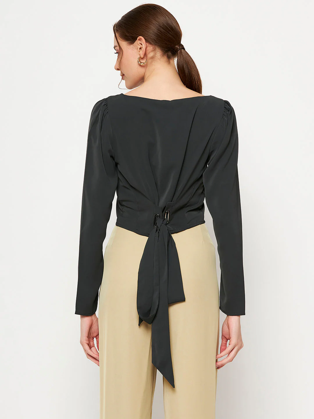 Madame Dark Blue Gray Top - Image 3