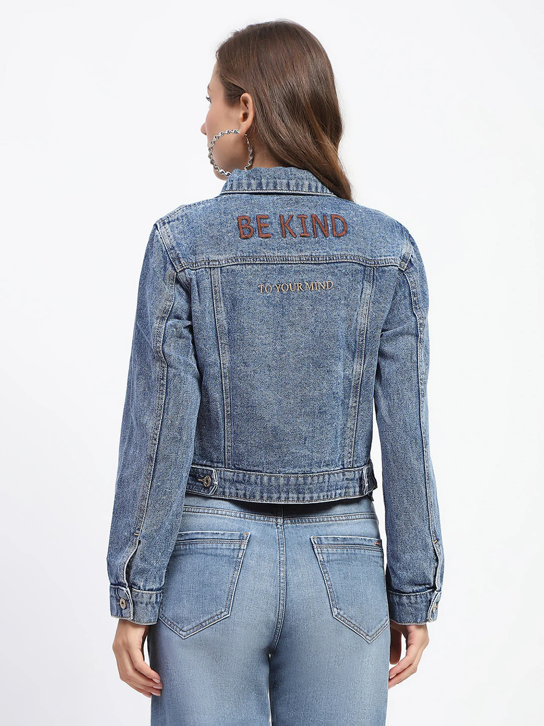 Madame Dark Blue Denim Jacket - Image 5