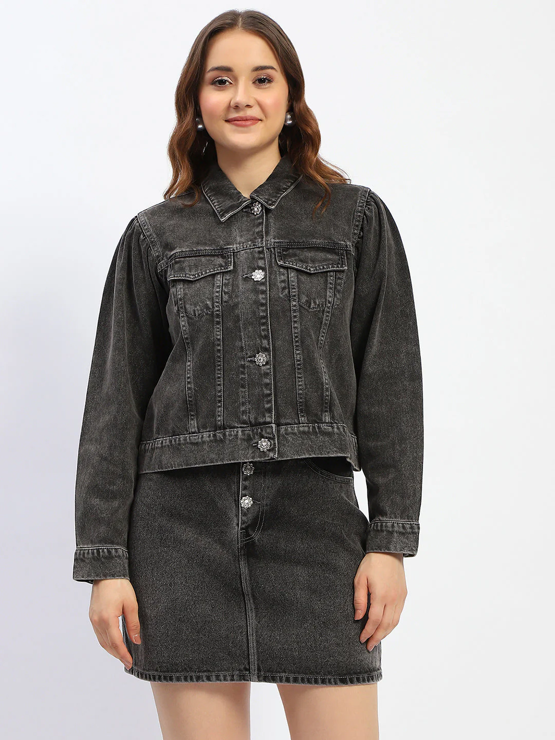 Madame Black Denim Jacket - Image 3