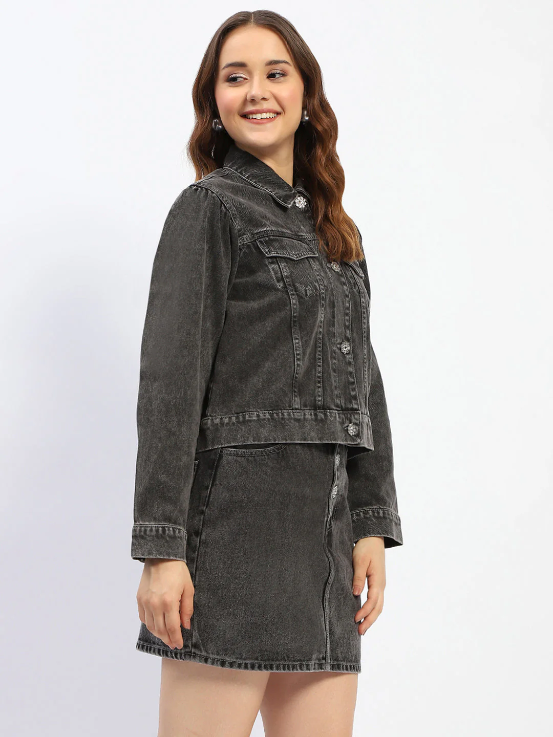 Madame Black Denim Jacket - Image 4