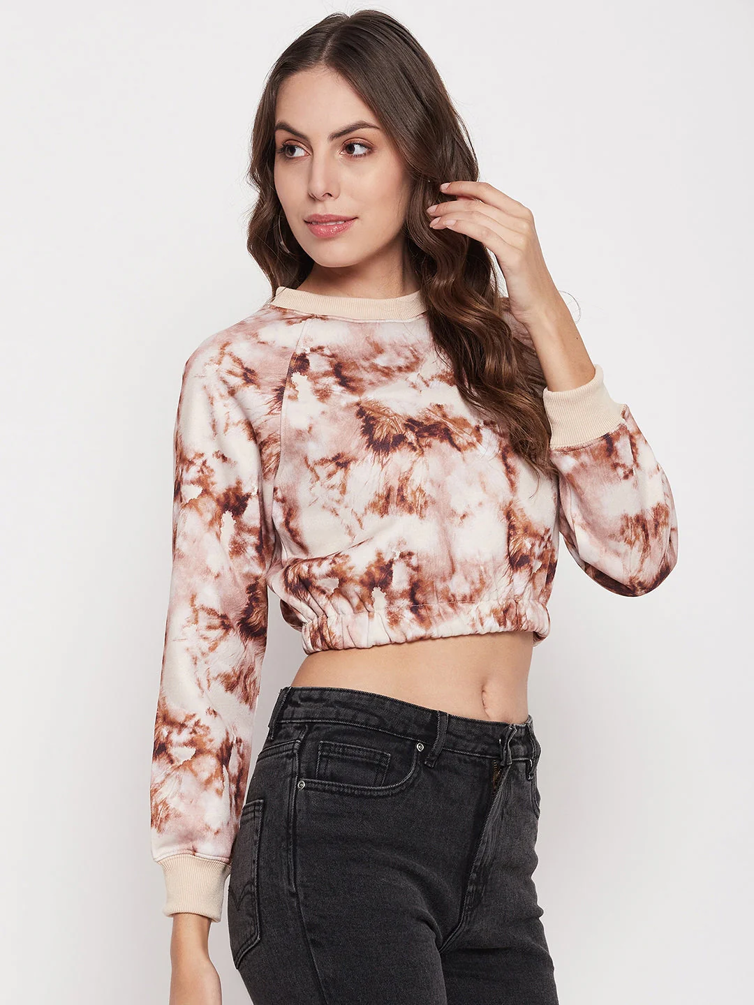Madame Coffee Tie Dye Crop Sweatshirt - Image 5
