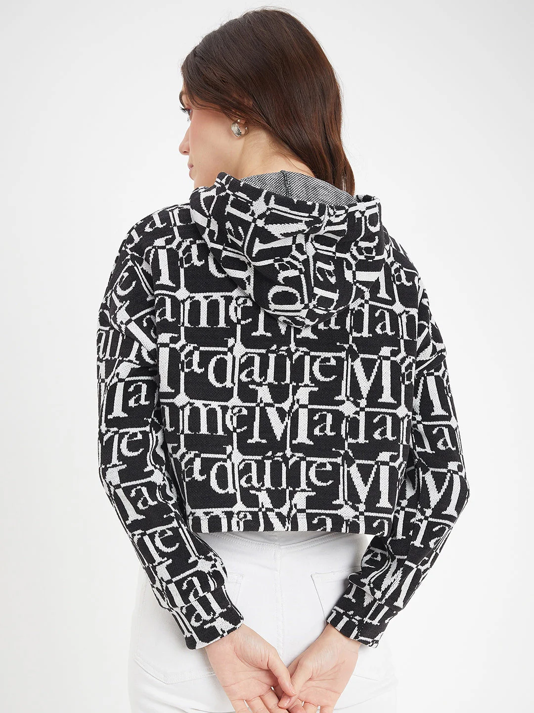 Madame Printed Black Sweatshirt - Image 3