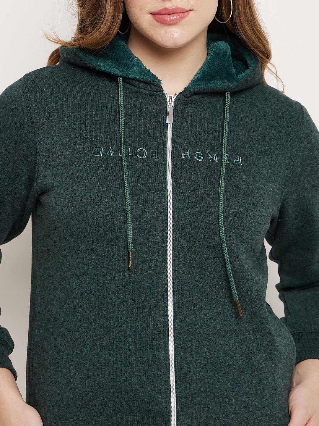 Madame Bottle Green Hood Neck Sweatshirt - Image 2