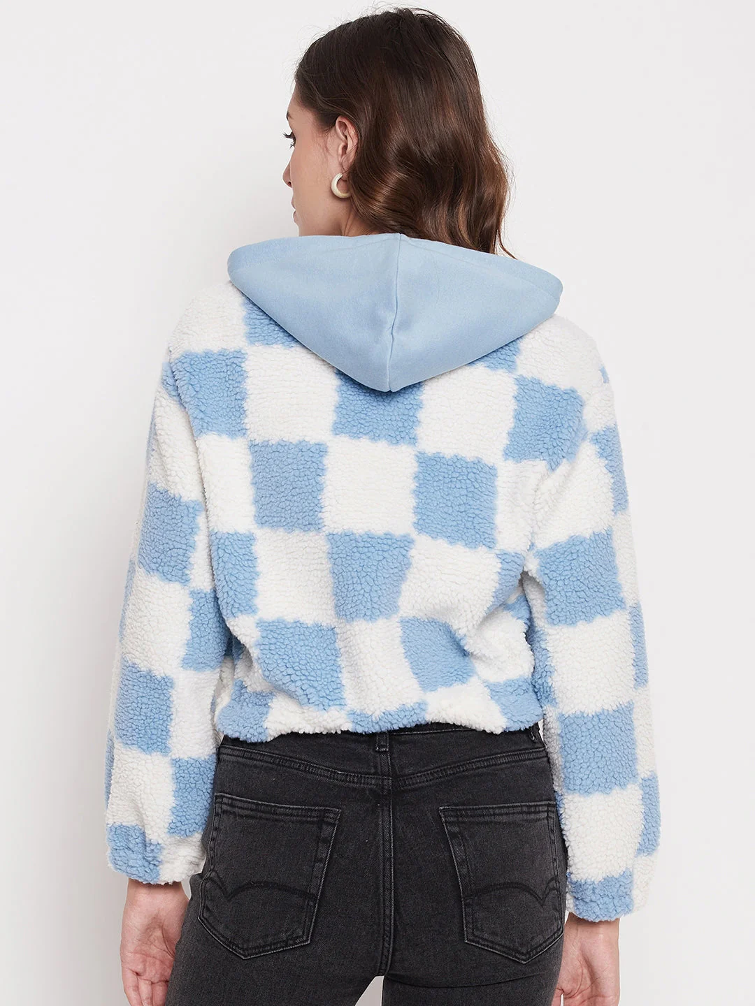 Madame Colour Blocked Sky-Blue Sweatshirt - Image 3