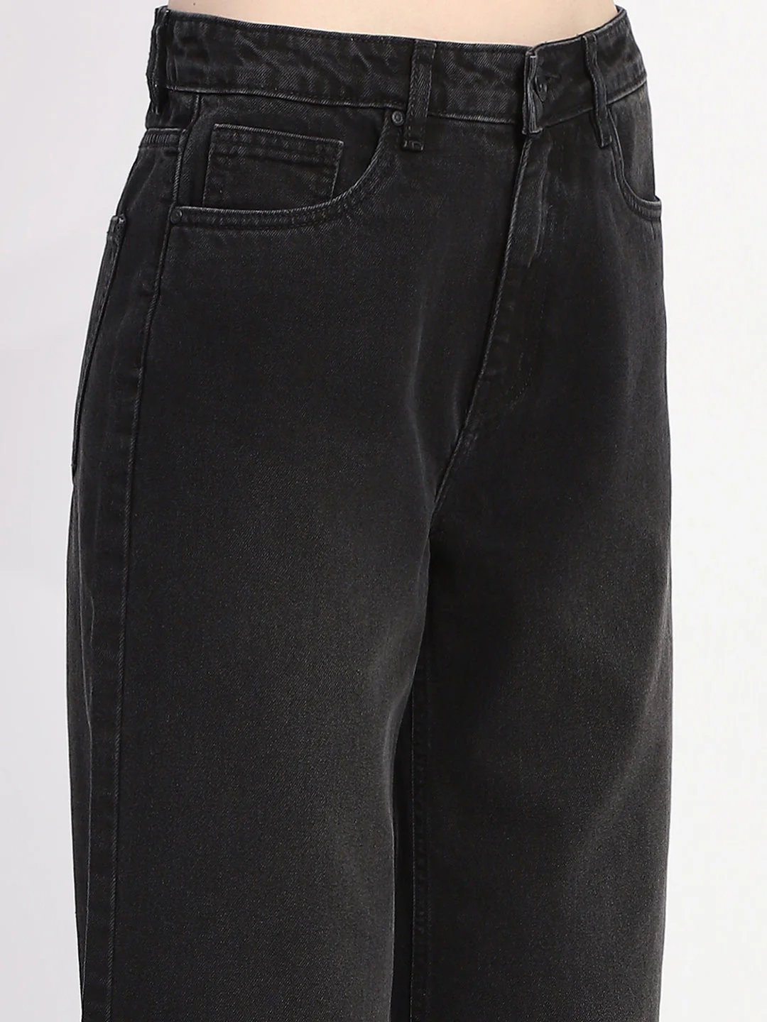 Madame Frayed Hem Black Flared Denim - Image 6