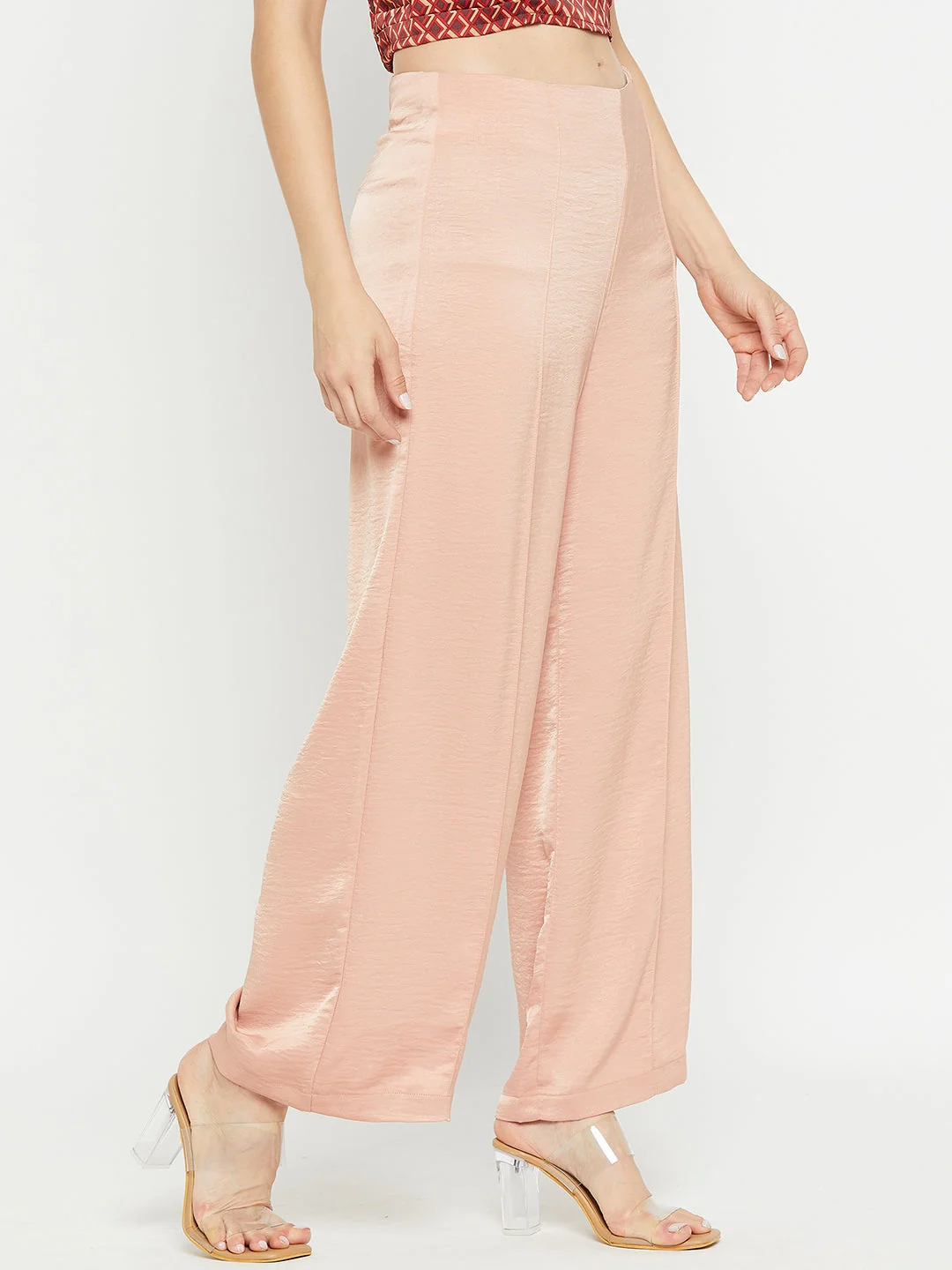 Madame Women Solid Camel Trouser - Image 4