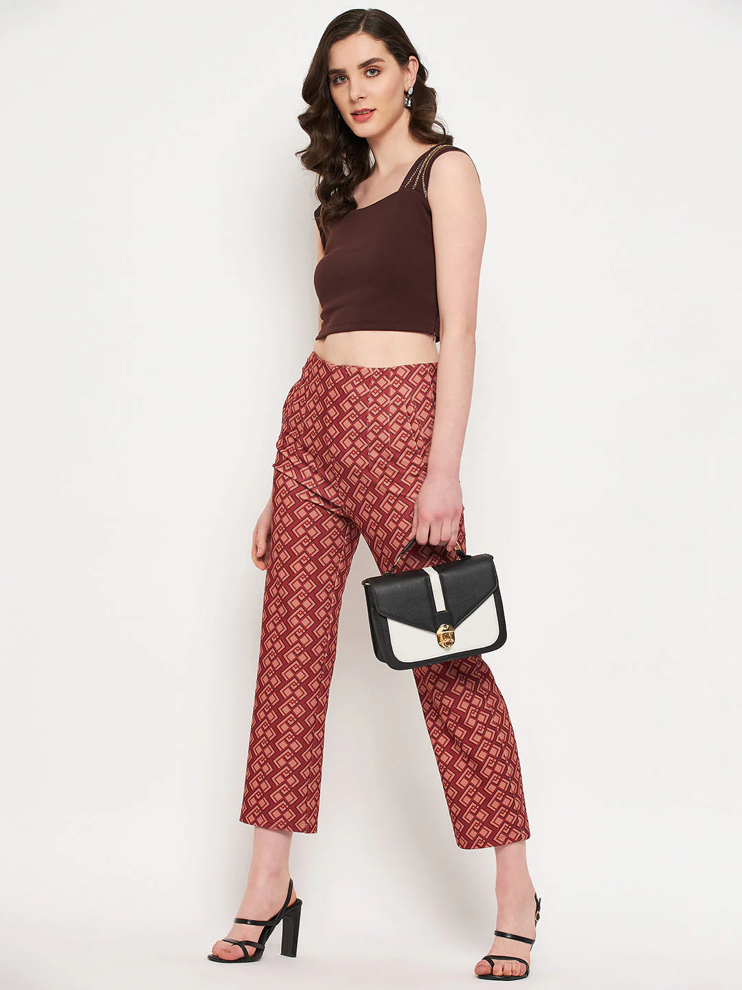 Madame Printed Rosewood Trouser - Image 3