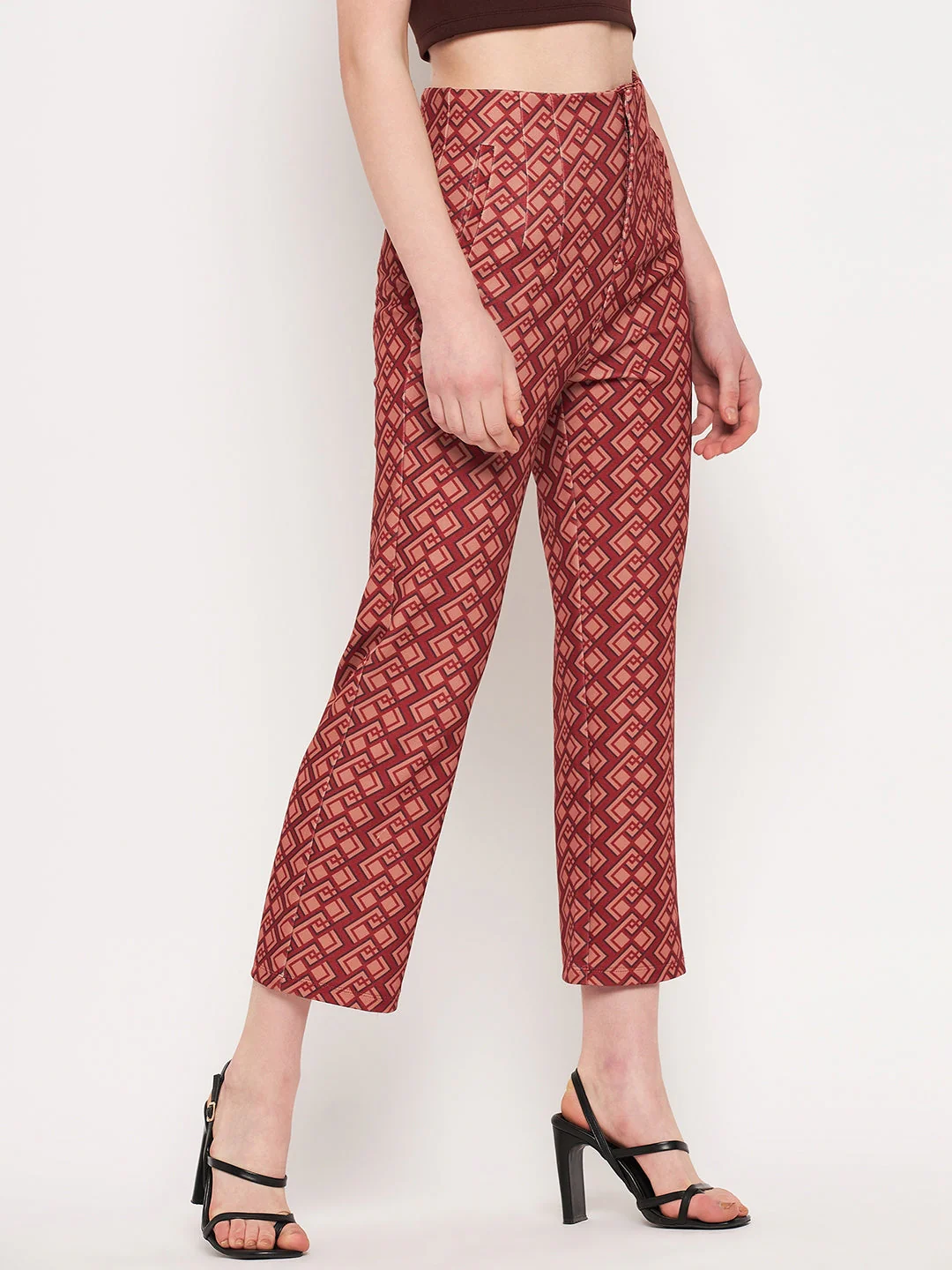 Madame Printed Rosewood Trouser - Image 5