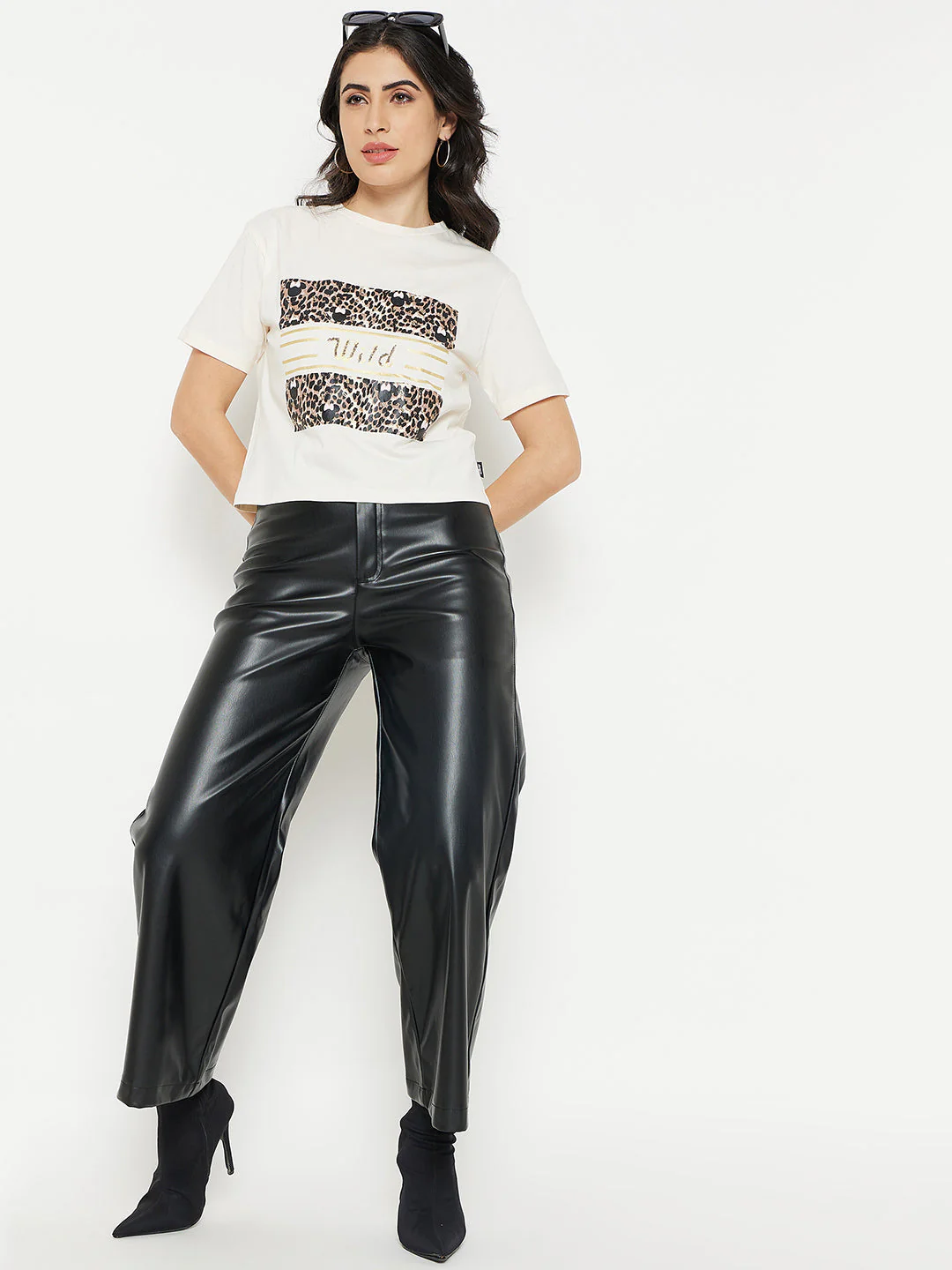 Madame Off-White Graphic Printed Top - Image 2