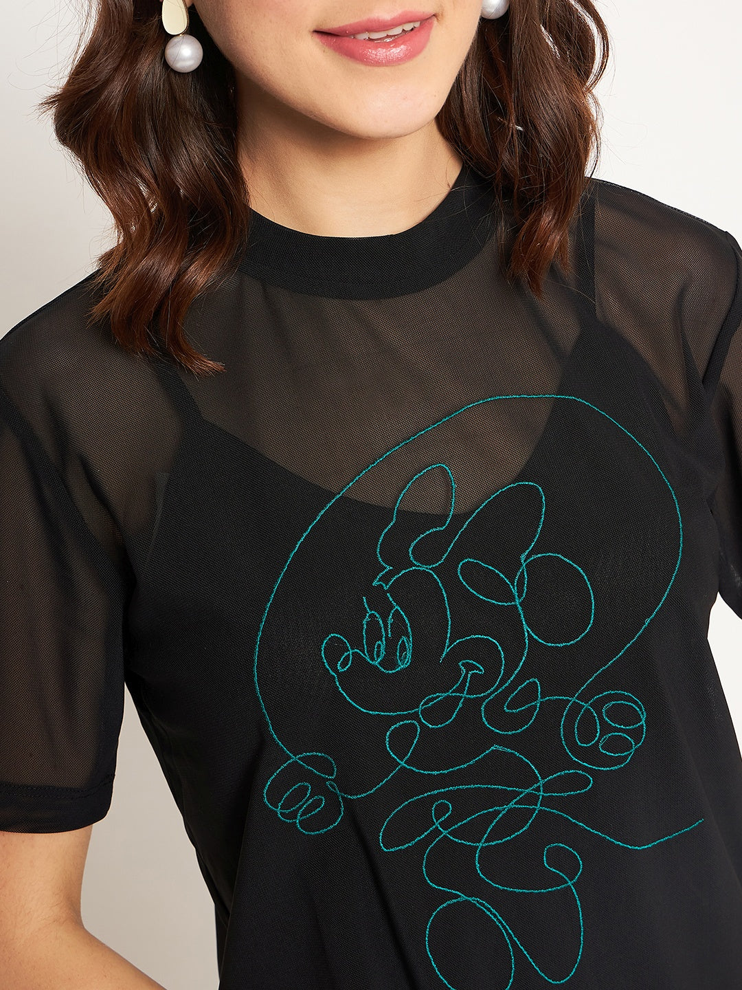 Madame Black Disney Print Top - Image 2
