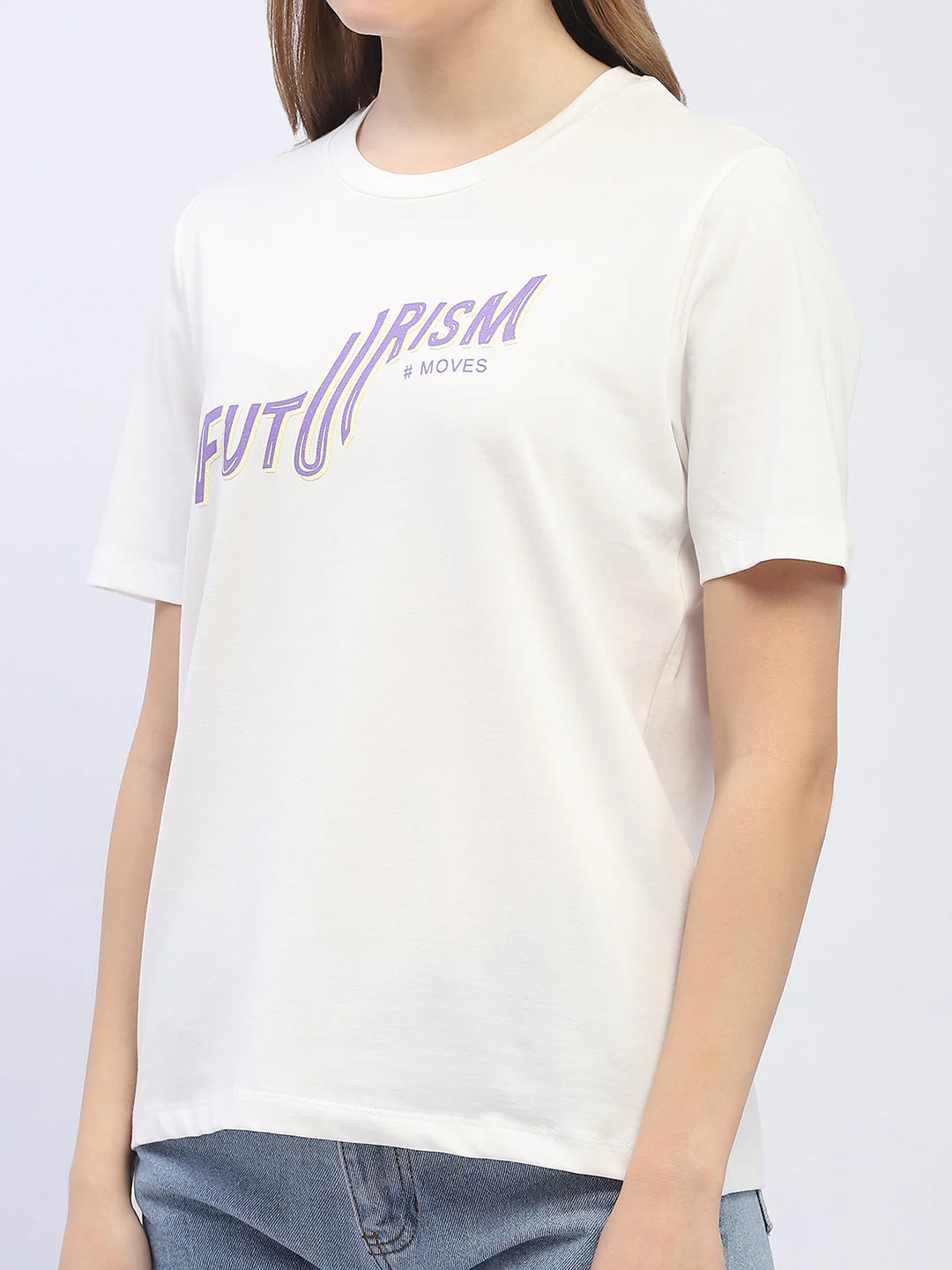 Madame Typography White Regular T-Shirt - Image 2