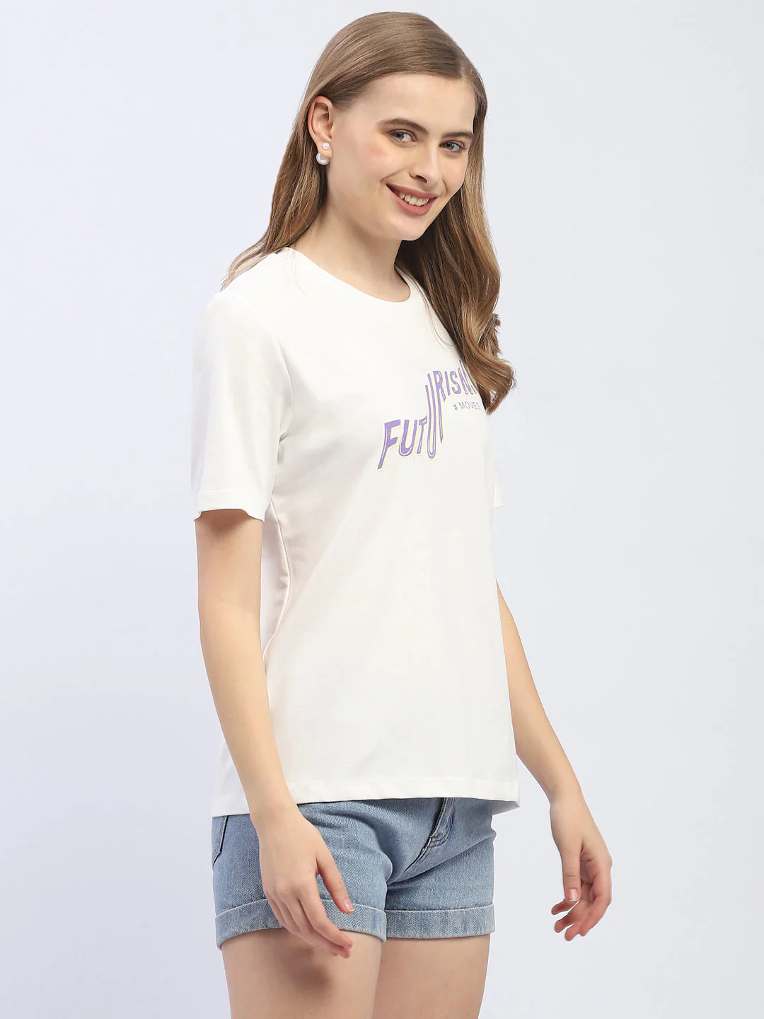 Madame Typography White Regular T-Shirt - Image 5