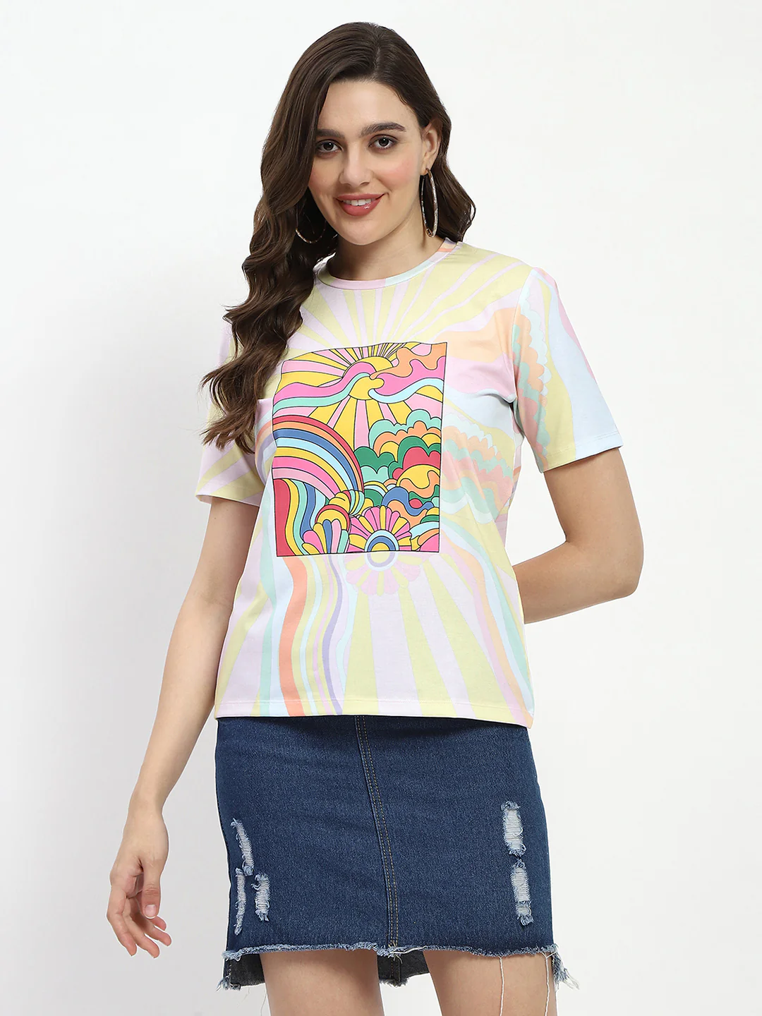 Madame Graphic Print Short Sleeve White T-Shirt - Image 3