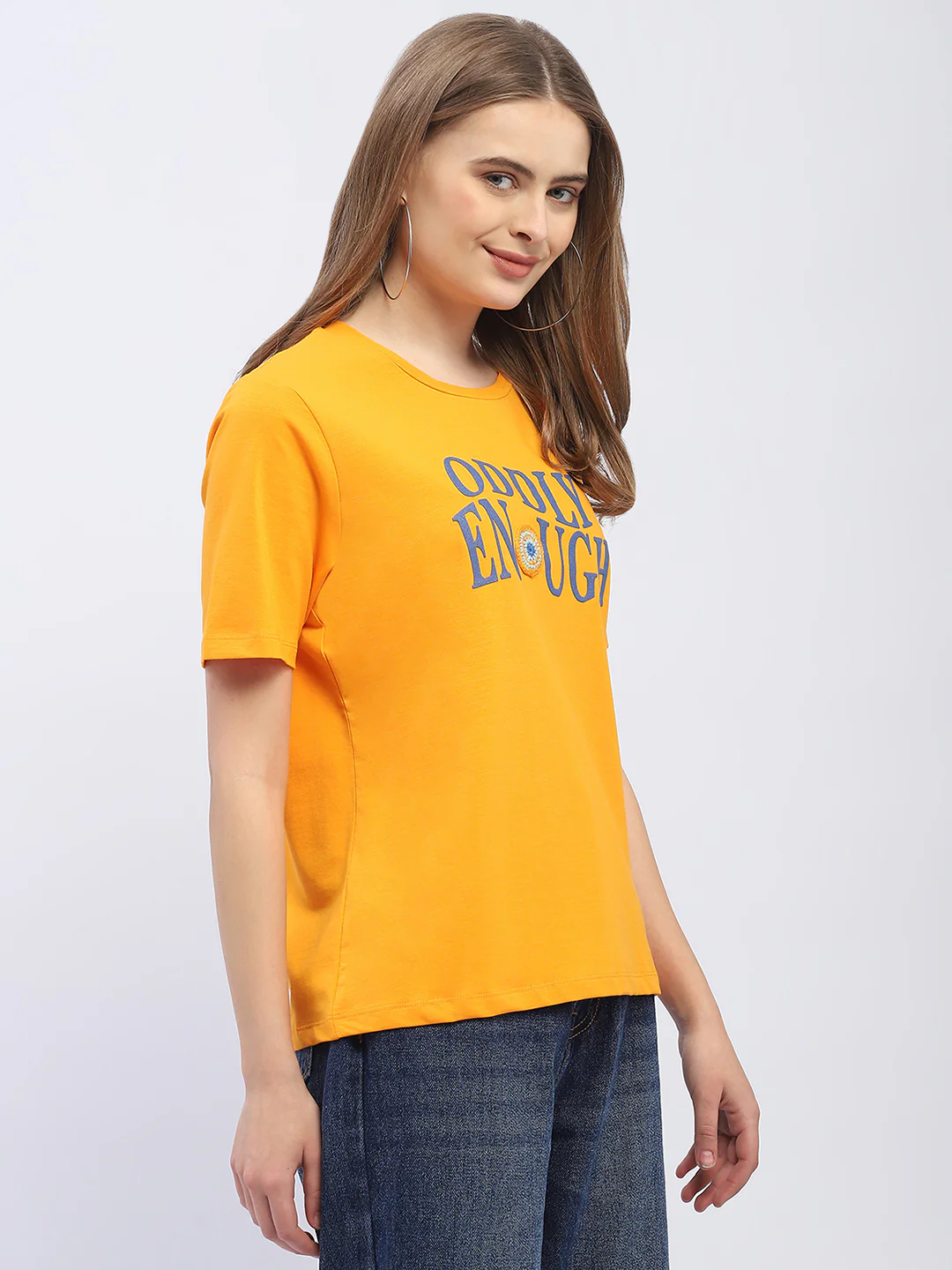 Madame Typography Orange Regular T-Shirt - Image 3