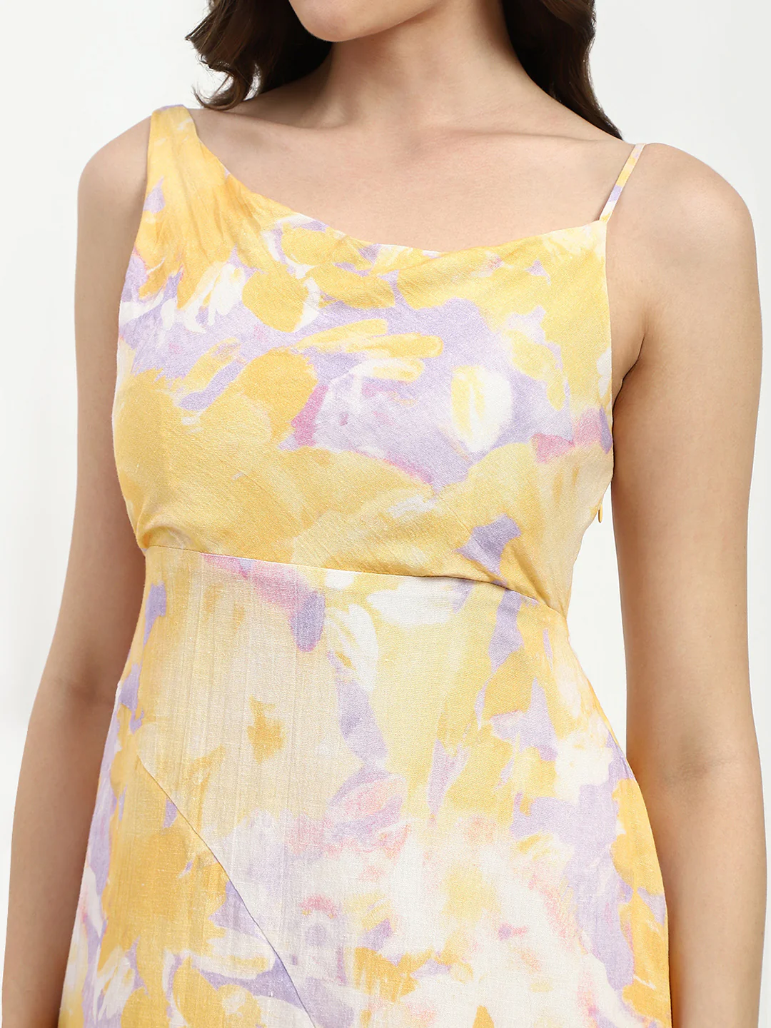 Madame Mustard Fit And Flare Cotton Blend Midi Dress - Image 7