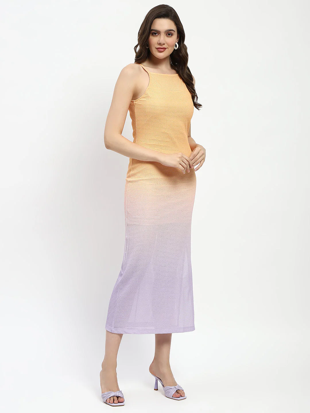 Madame Mustard Ombre Knit Cami Bodycon Dress - Image 4