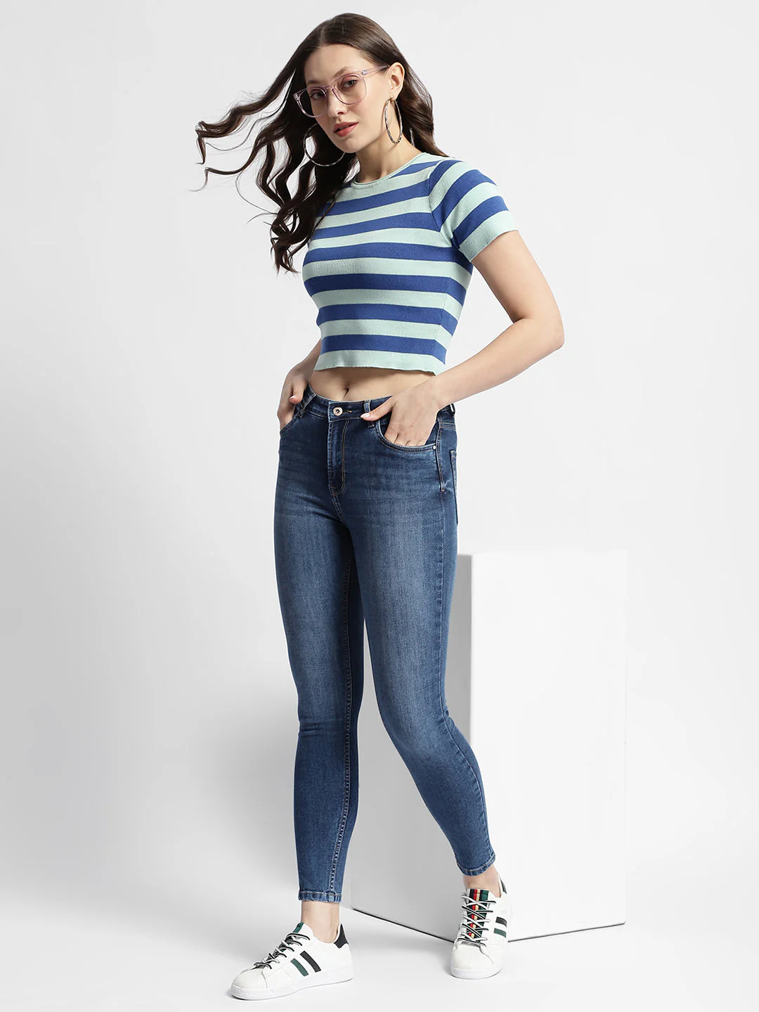 Madame Mid Rise Blue Skinny Fit Jeans - Image 2