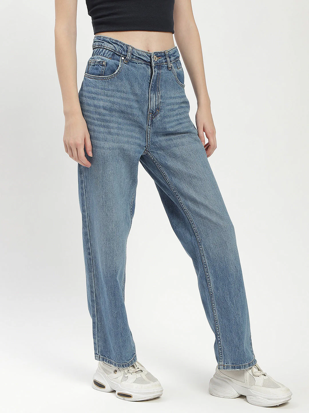Madame Blue Straight Fit Jeans - Image 3