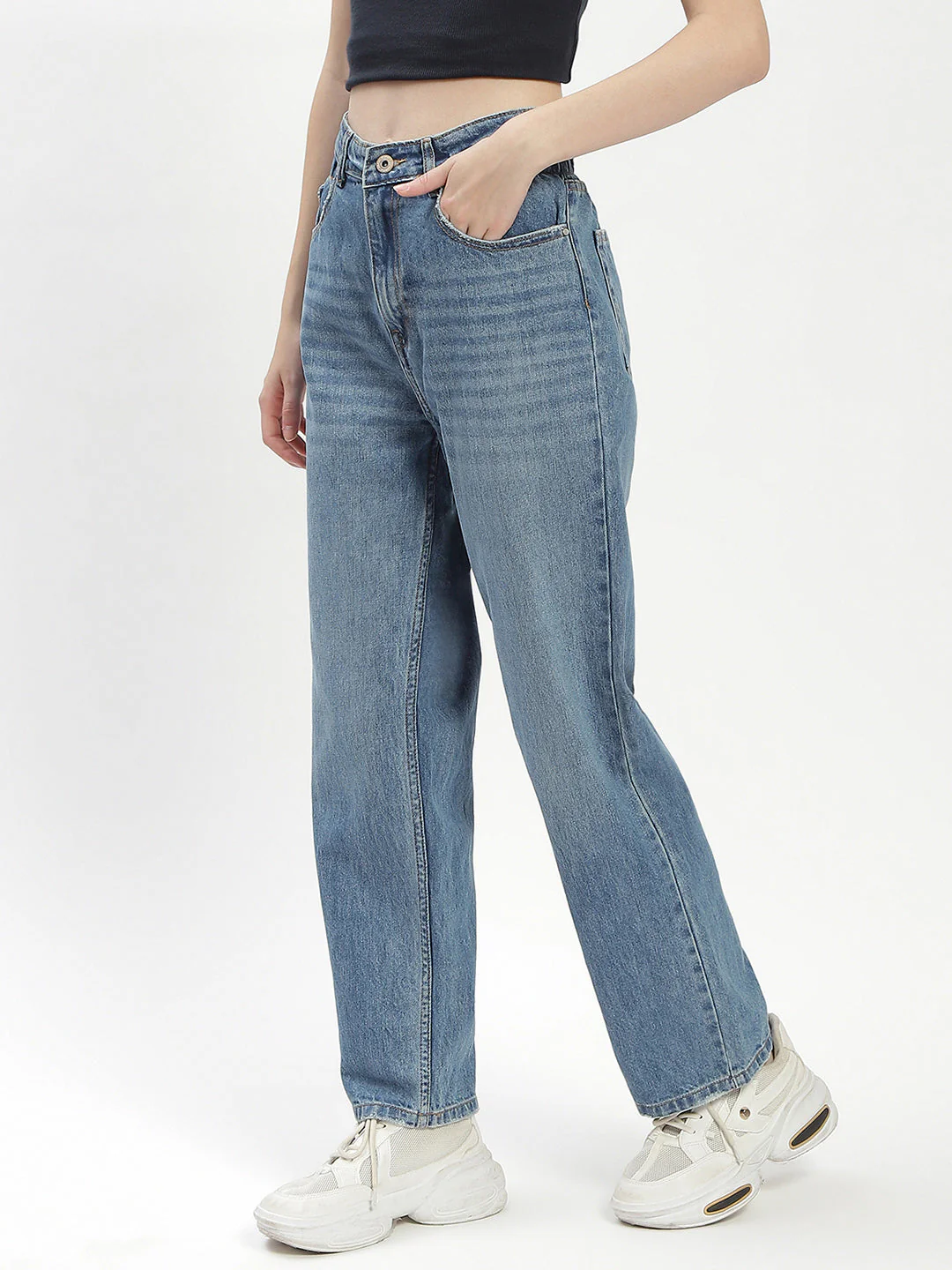 Madame Blue Straight Fit Jeans - Image 4
