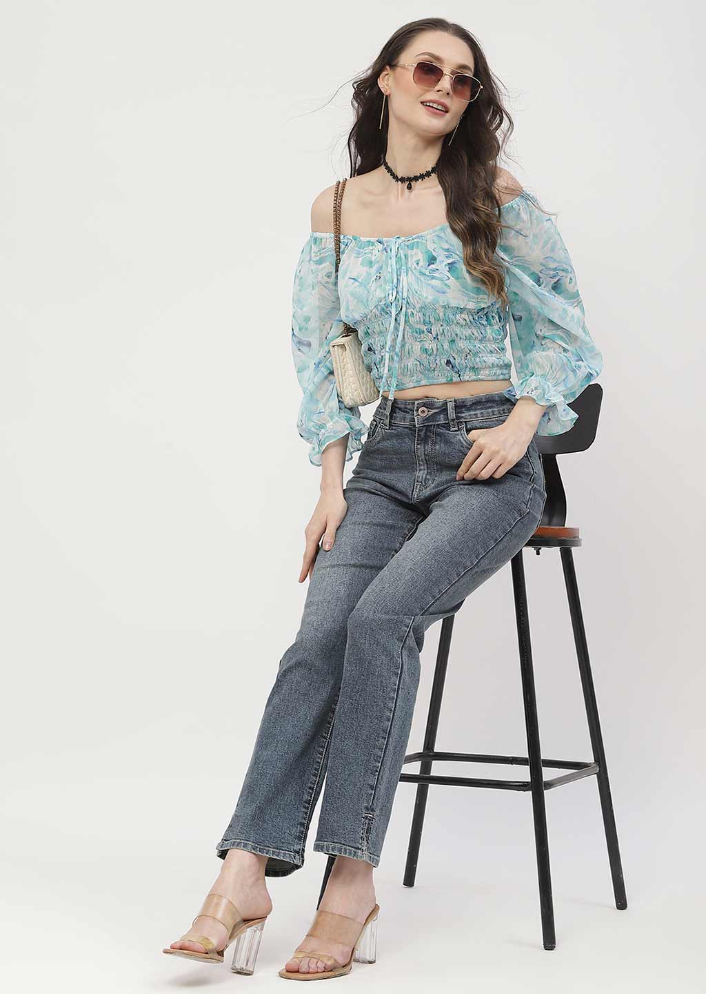 Madame Washed Blue Straight Fit Jeans - Image 6