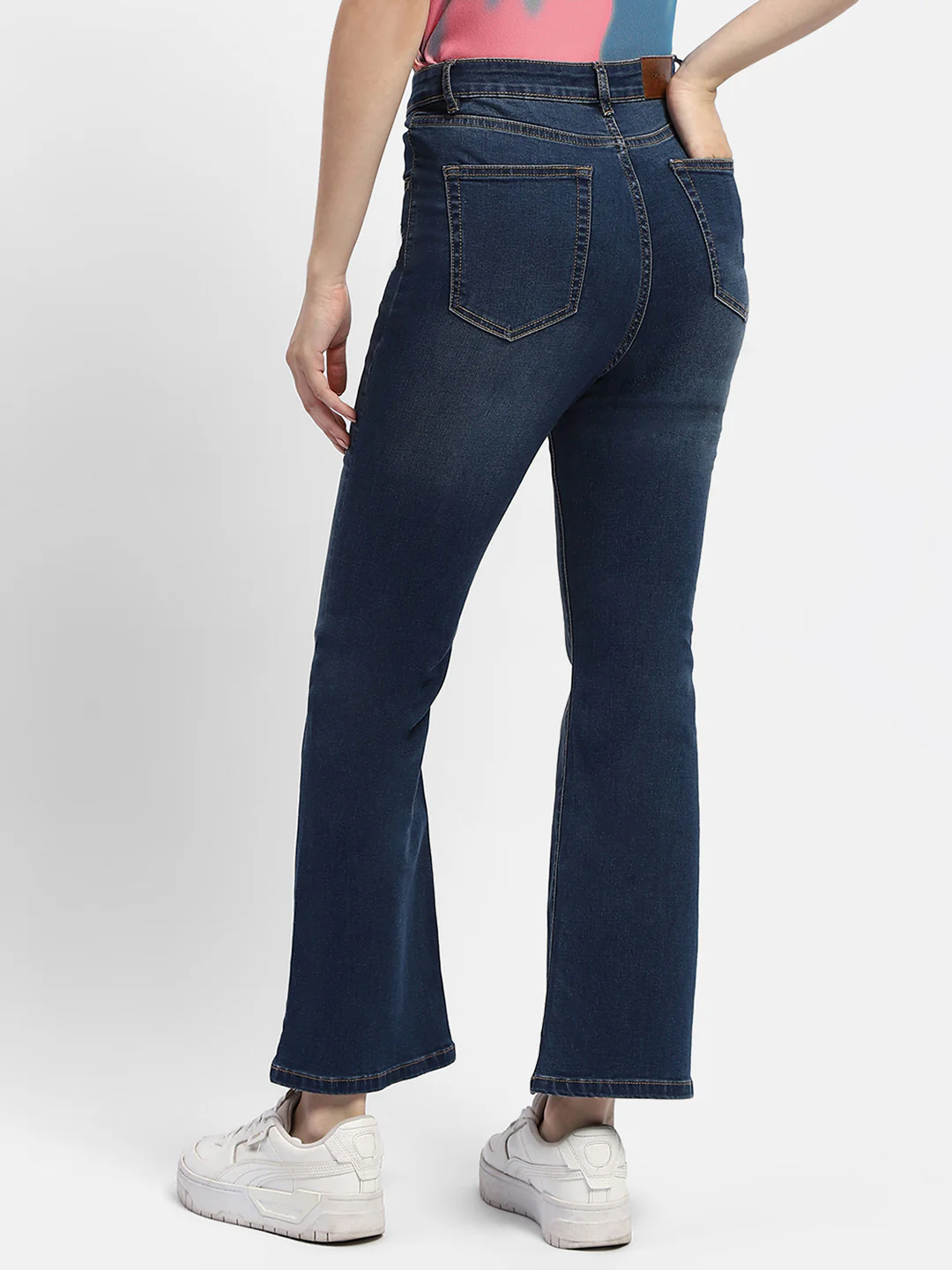Madame Mid Rise Blue Flared Jeans - Image 5