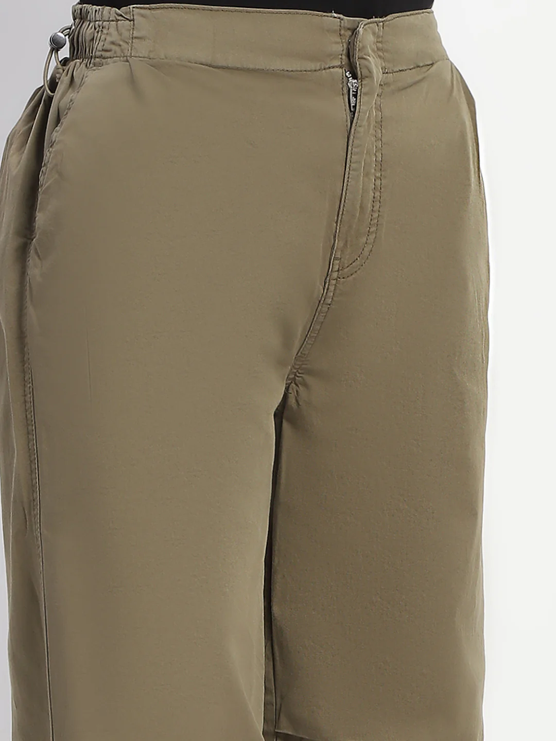 Madame Relax Fit Olive Cotton Joggers - Image 6