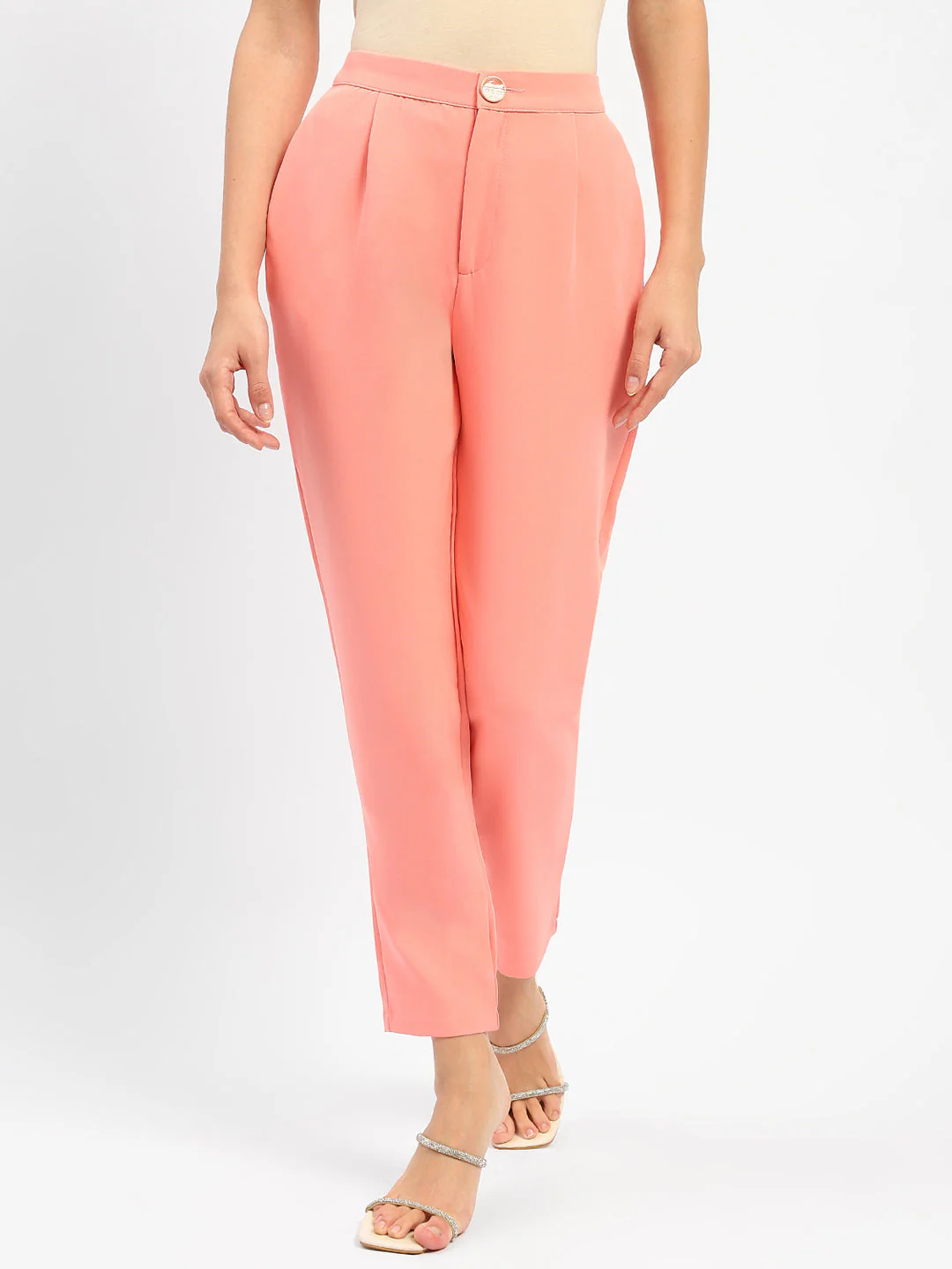 Madame Salmon Solid Regular Trousers - Image 4