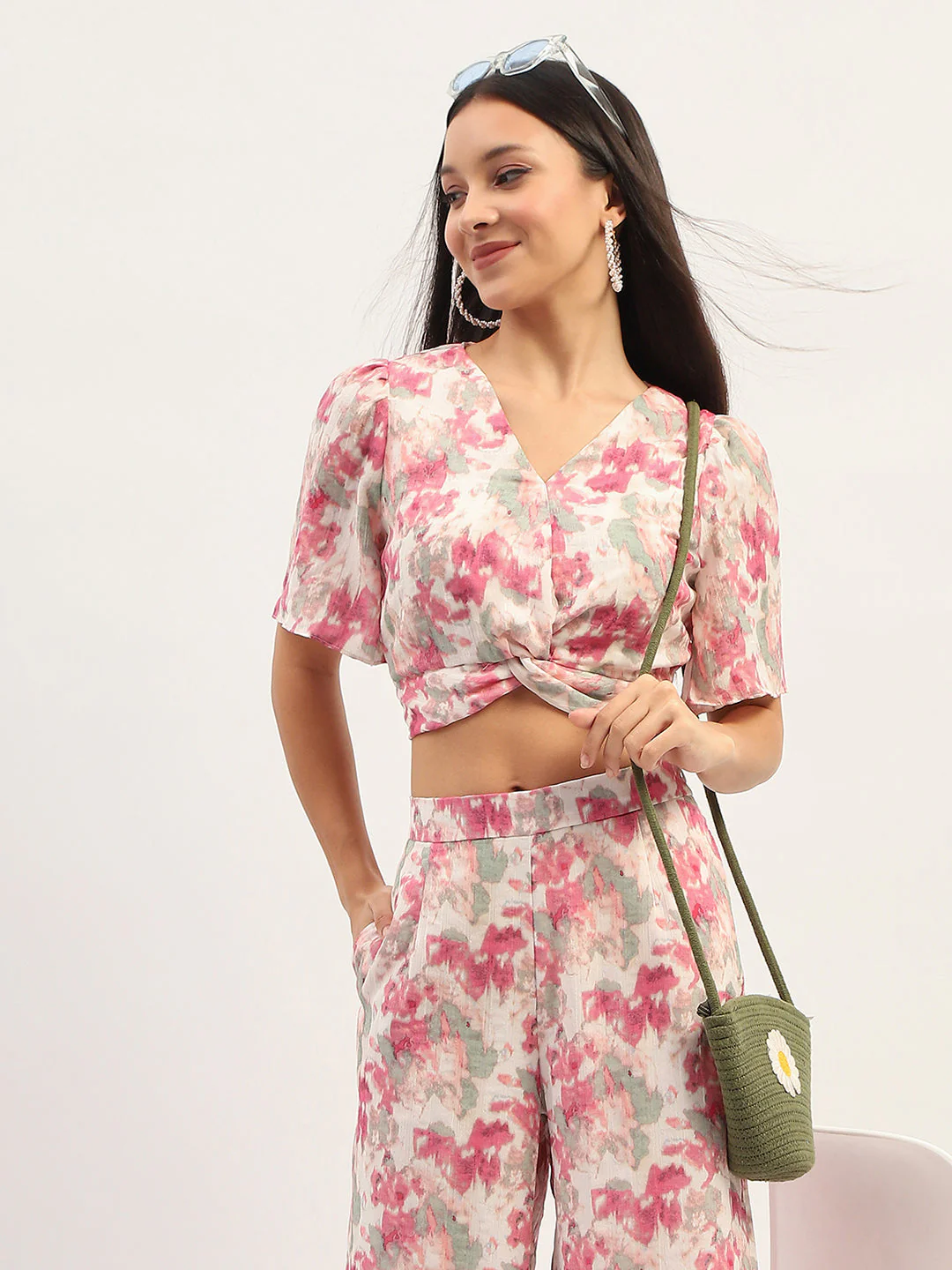Madame Floral Print Off White Co-Ord Set - Image 2