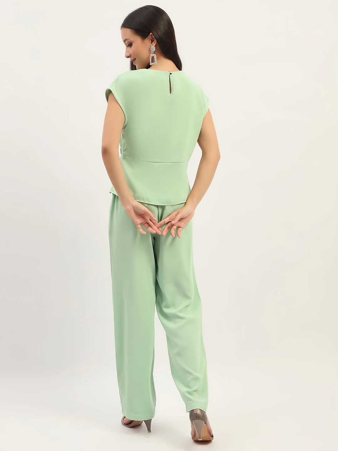 Madame Solid Green Co-Ord Set - Image 5