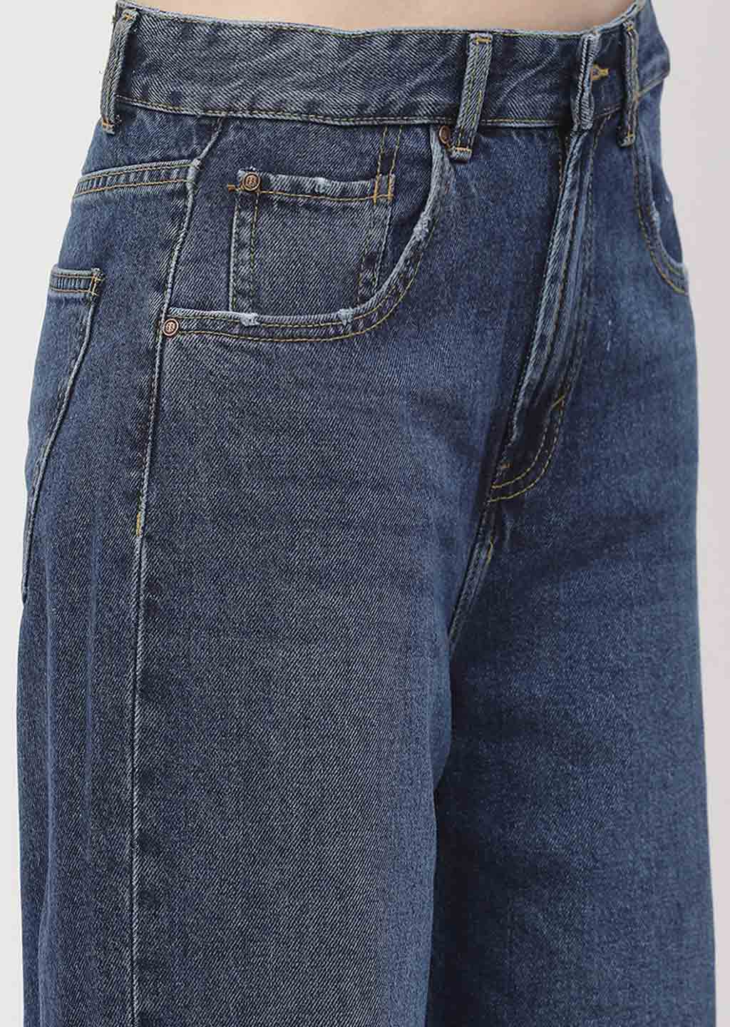 Madame Low Rise Mid Blue Straight Jeans - Image 5