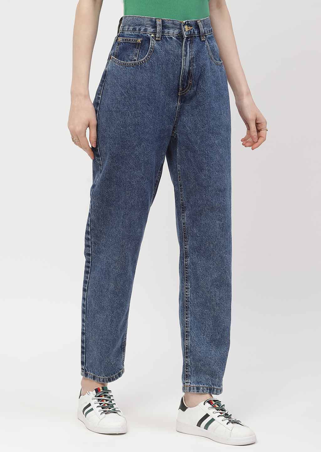 Madame High Rise Light Blue Mom Fit Jeans - Image 3
