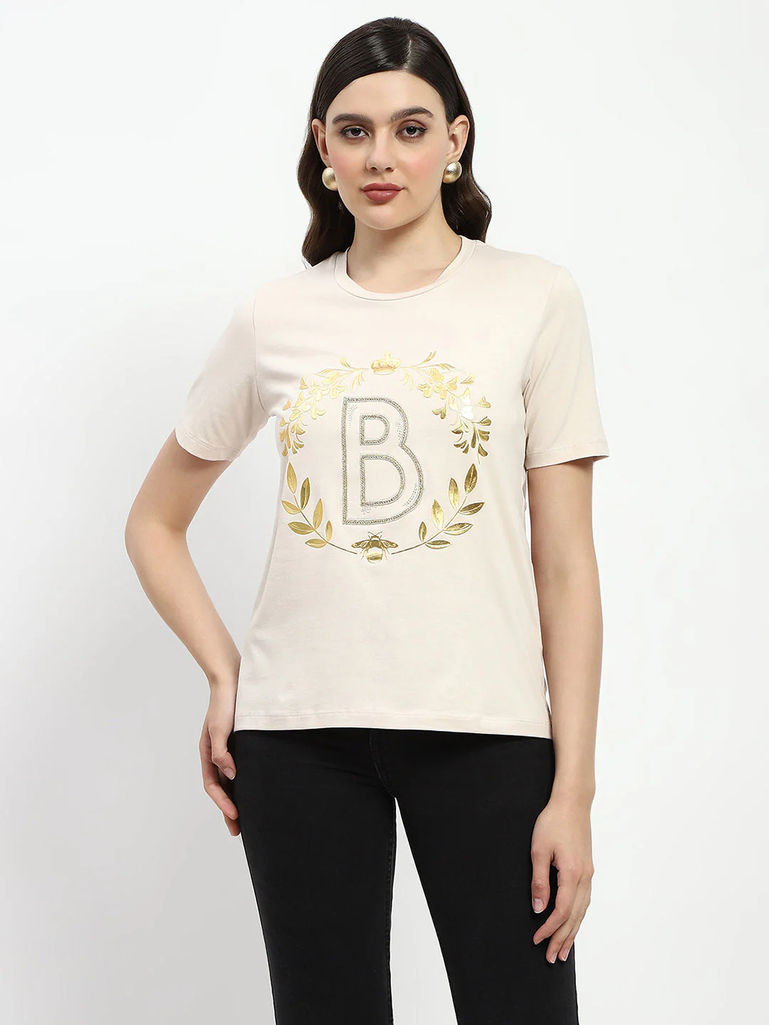 Madame Bridgerton Crystal Embellished Cotton T-Shirt - Image 4